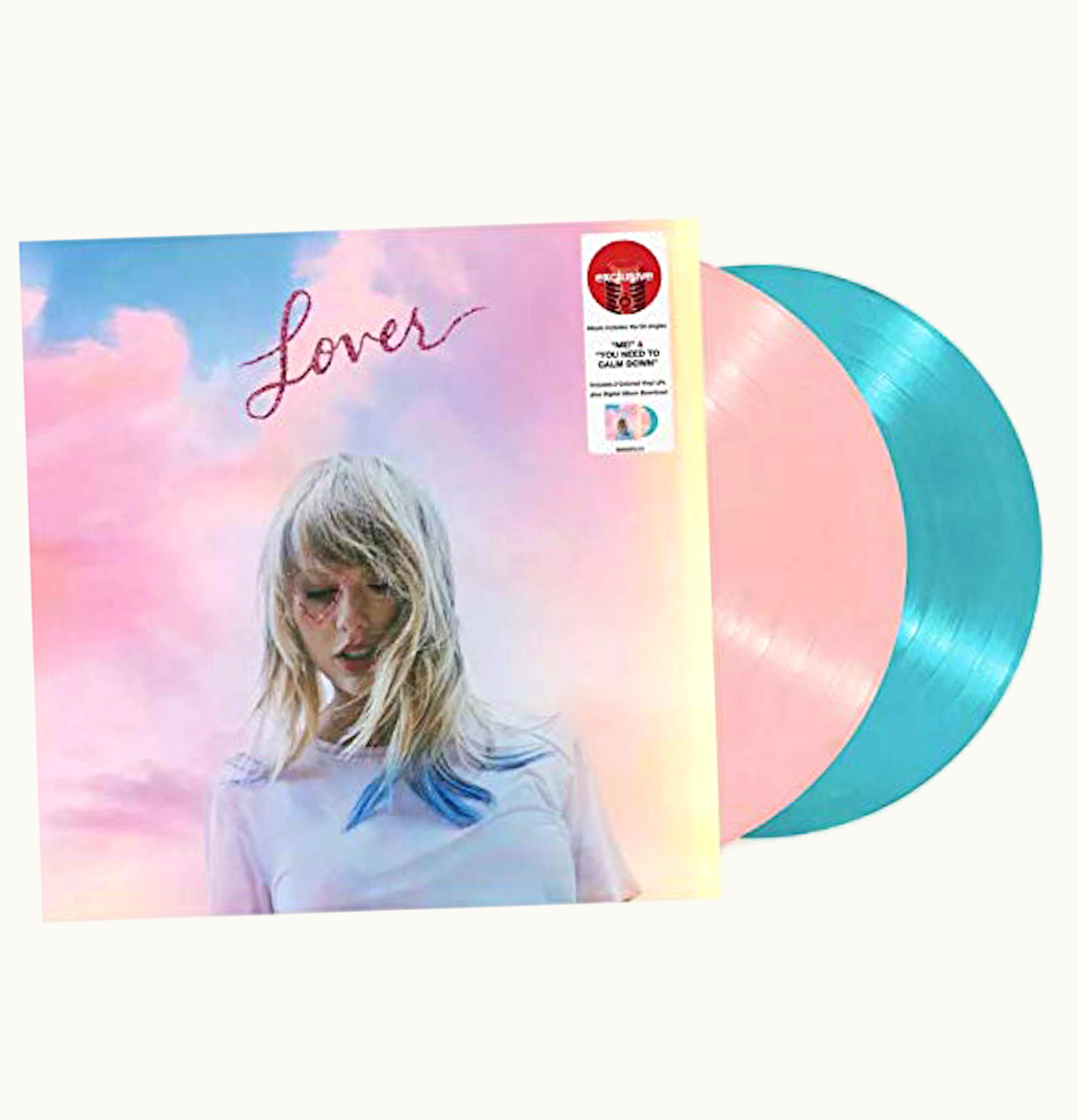 Taylor Swift Taylor Swift Lover Limited Edition Pink And Blue 2XLP Vinyl Pink Blue