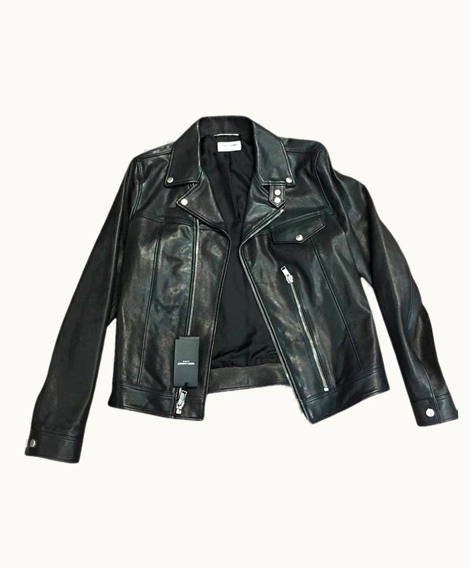 Saint Laurent Saint Laurent Black Signature Hedi Slimane AW15 Luxury Lambskin Moto Biker Men