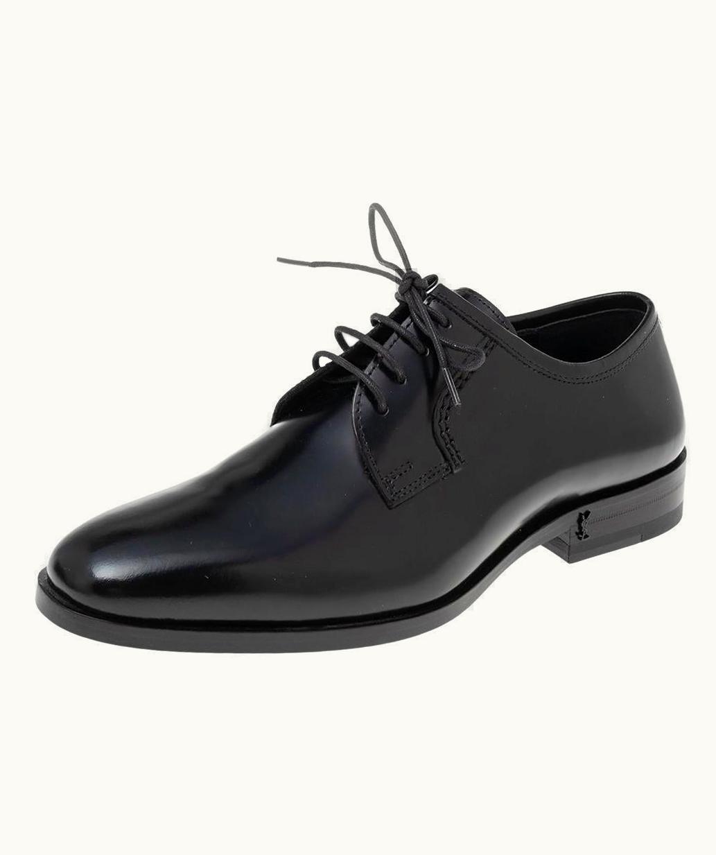 Saint Laurent Saint Laurent Black Leather Lace Up Derby UZ0583938