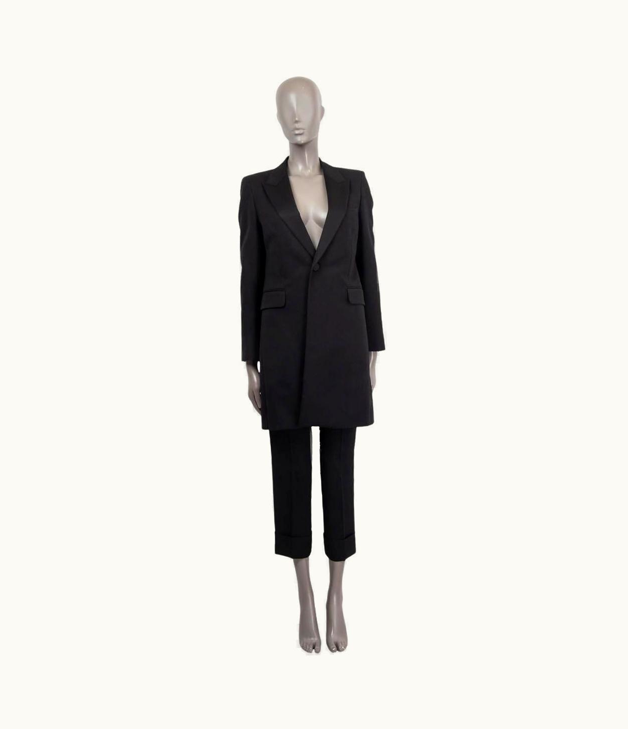 Saint Laurent Saint Laurent Black Wool 2015 Single Button Blazer Coat Jacket