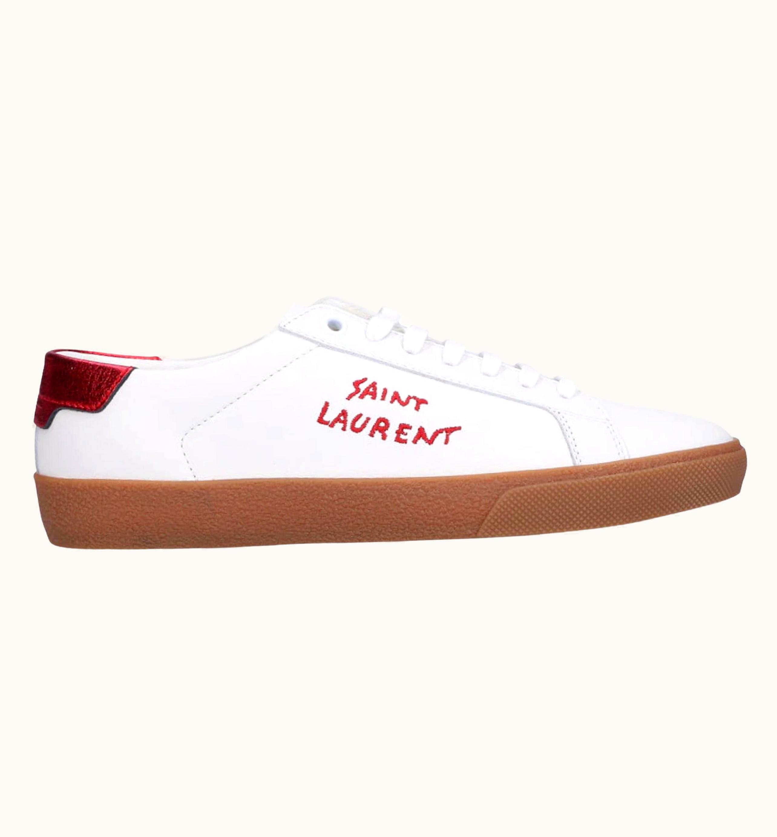 Saint Laurent Saint Laurent White Court Classic Low Top Leather Sneakers Eu 5 Us
