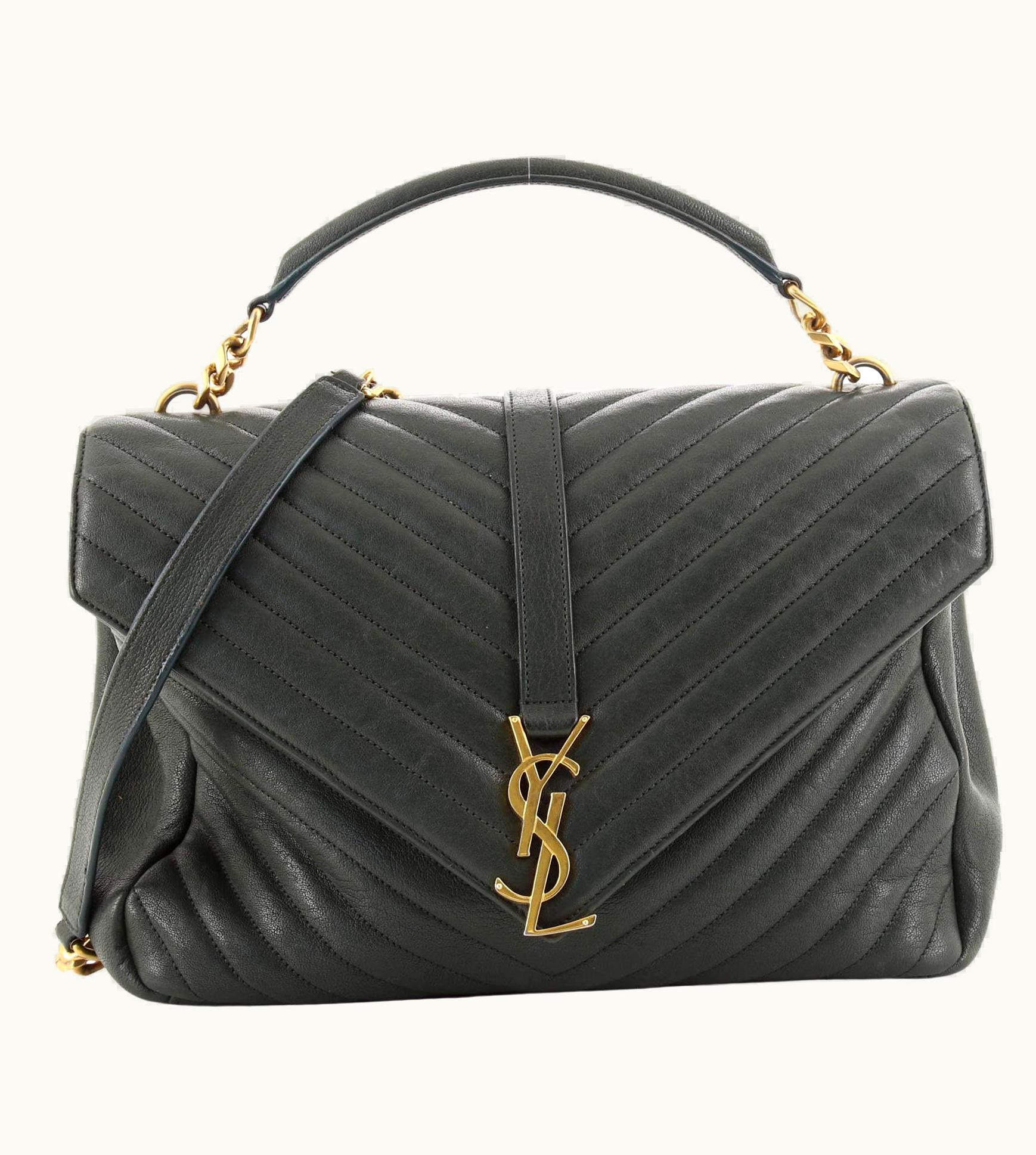 Saint Laurent Saint Laurent Classic Monogram College Bag Matelasse Chevron Leather Large UZ0584070