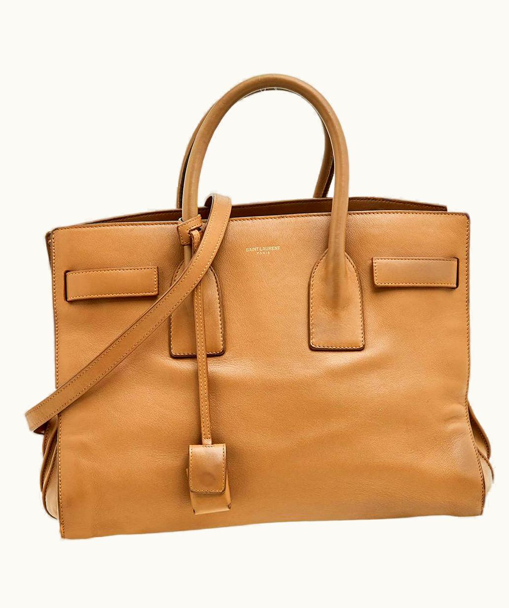 Saint Laurent Saint Laurent Beige Leather Large Sac De Jour Tote UZ0584091