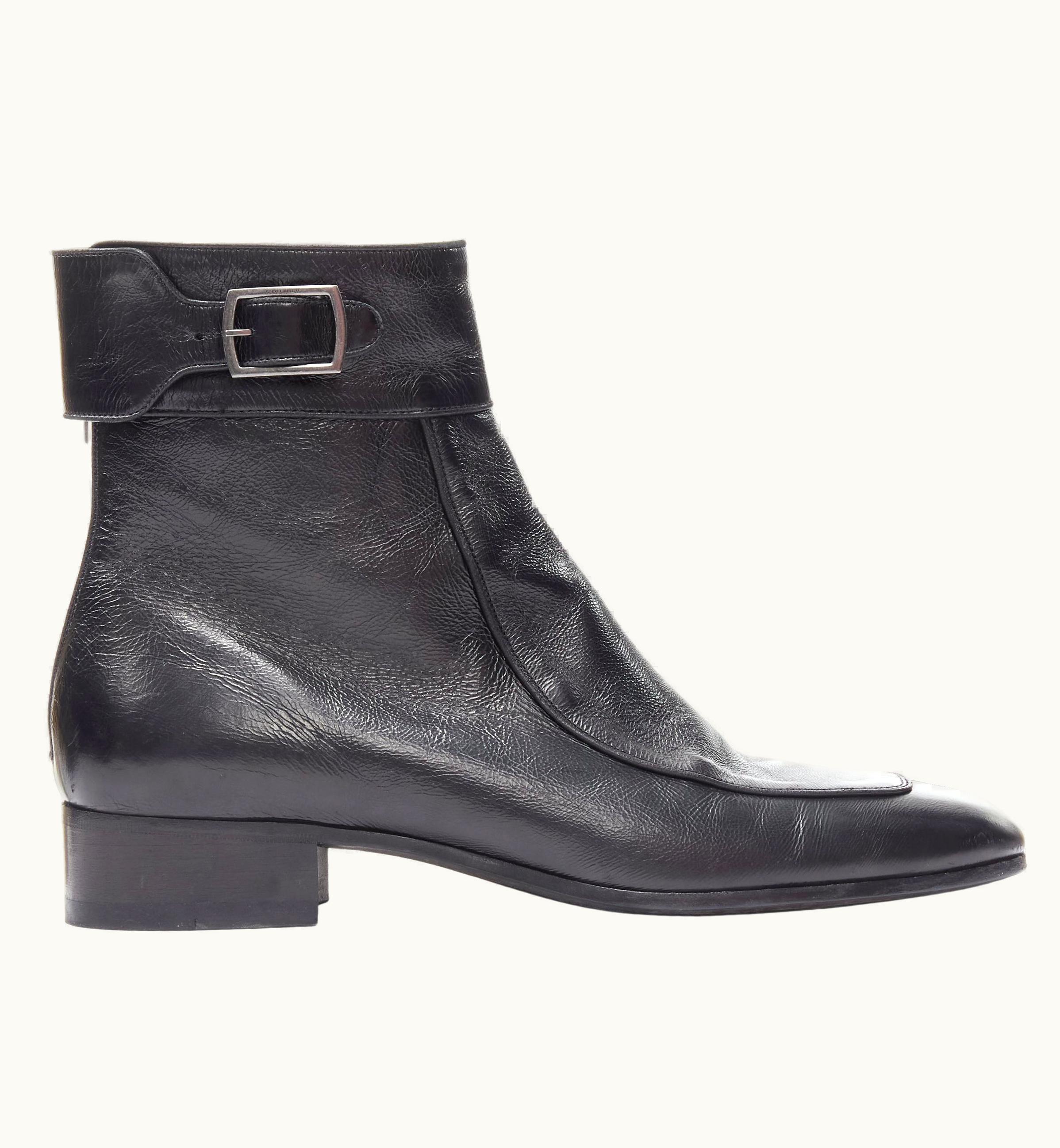 Saint Laurent Saint Laurent Miles 30 Age Bootie Baby Eighty Black Square Toe Boot UZ0584110