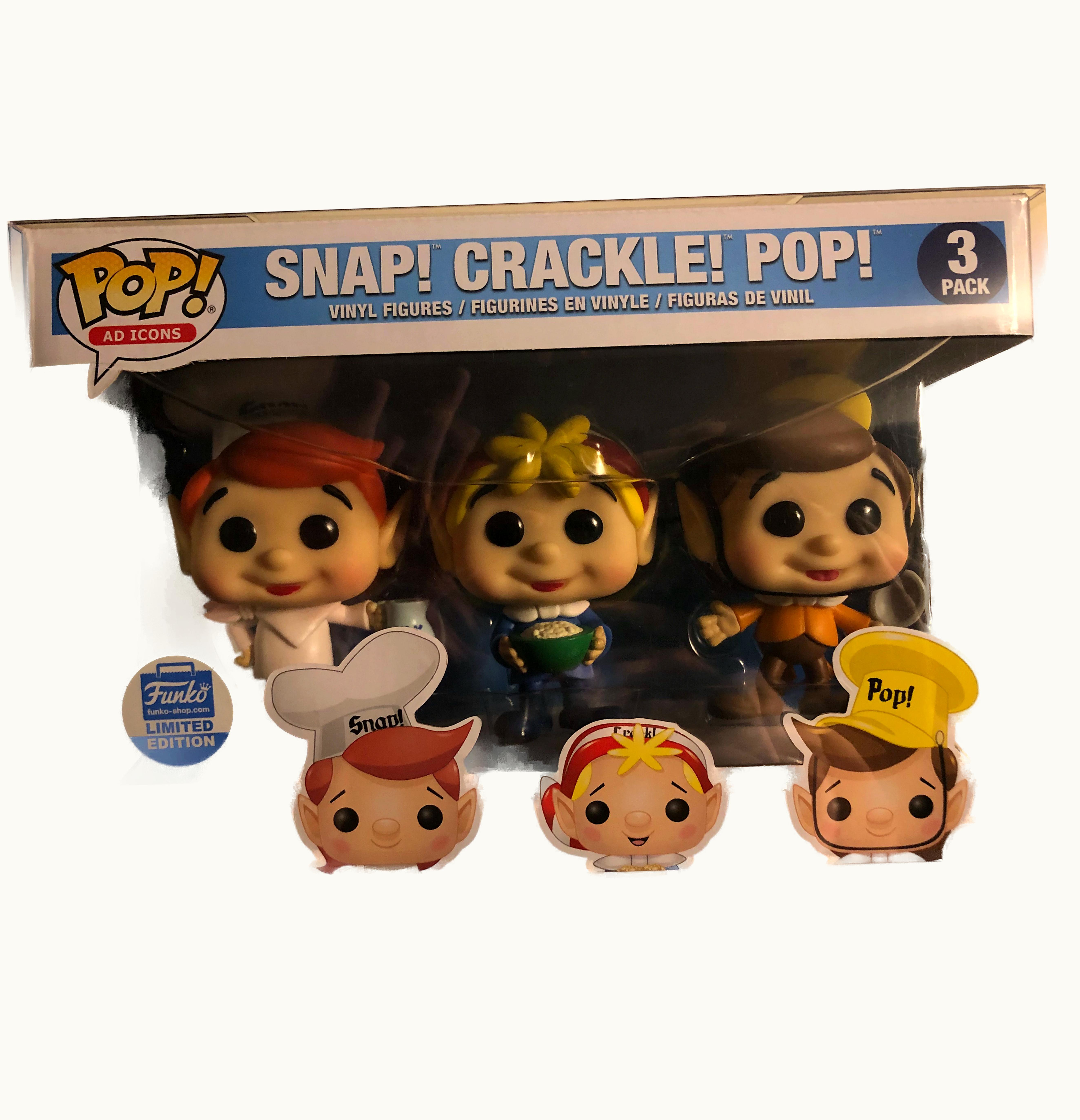 Funko Funko Pop Ad Icons Rice Krispies Snap Crackle Pop Funko Shop Limited Edition 3 Pack