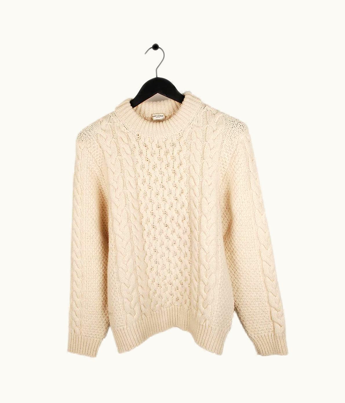 Saint Laurent Saint Laurent Knitted Crew Neck Wool Men Sweater