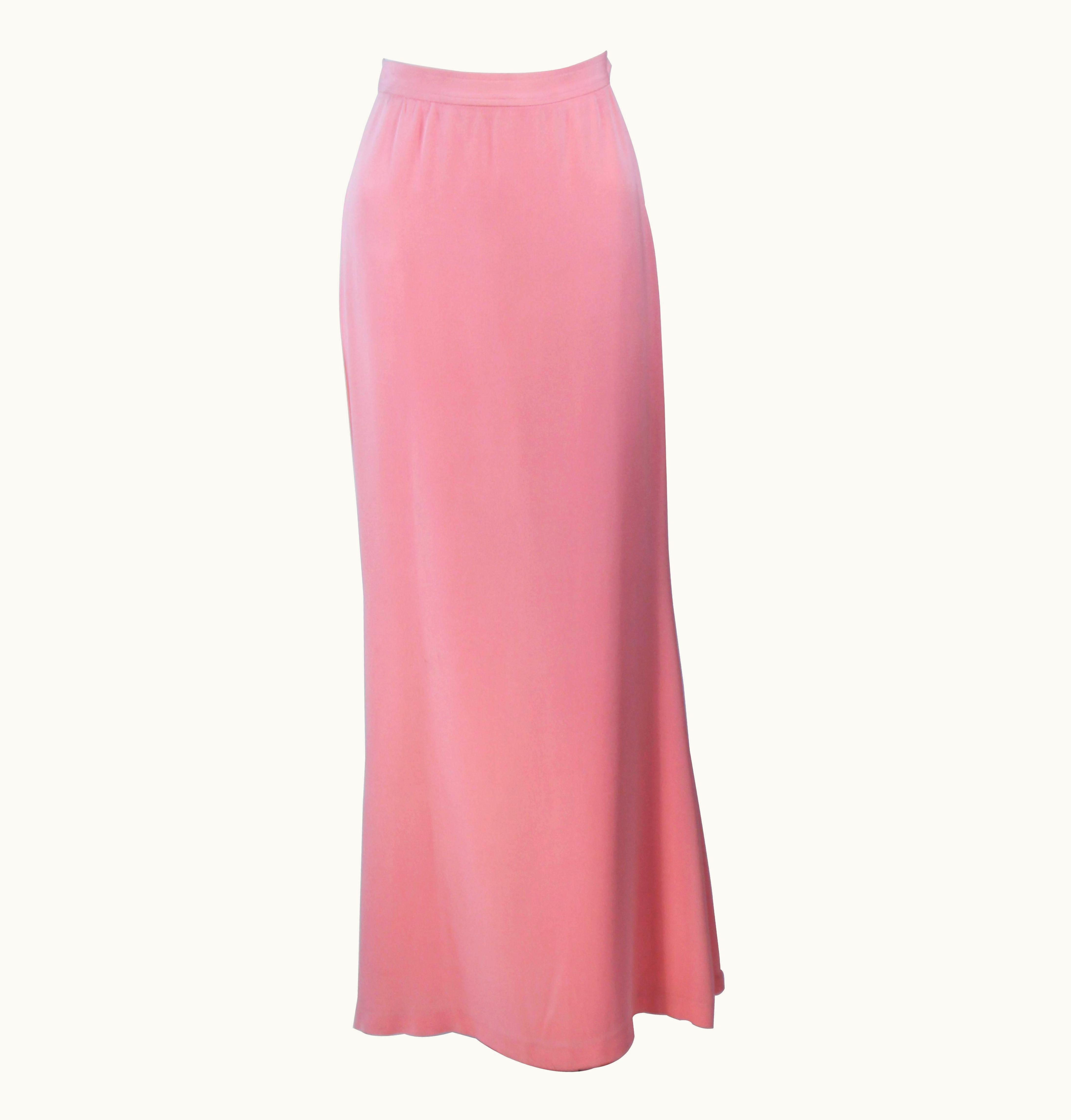Saint Laurent Yves Saint Laurent 1980' Pink Full Length Skirt