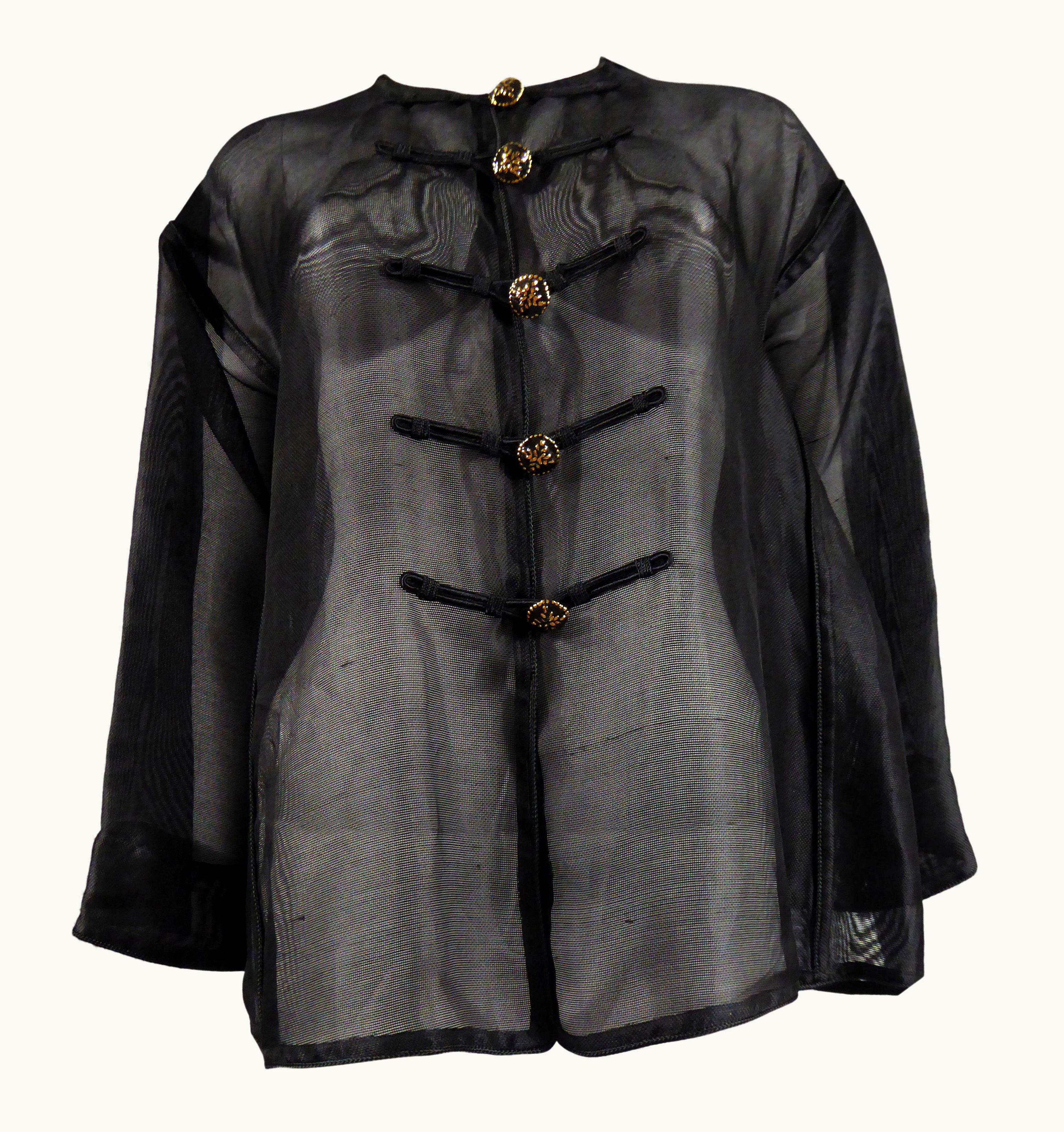 Saint Laurent Yves Saint Laurent Rive Gauche Blouse Chinese Collection, Circa 1980