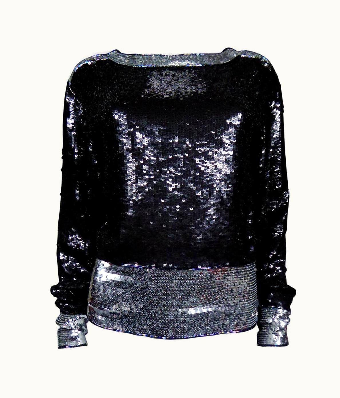 Saint Laurent An Yves Saint Laurent Rive Gauche Top Embroidered With Sequins'Circa 1980
