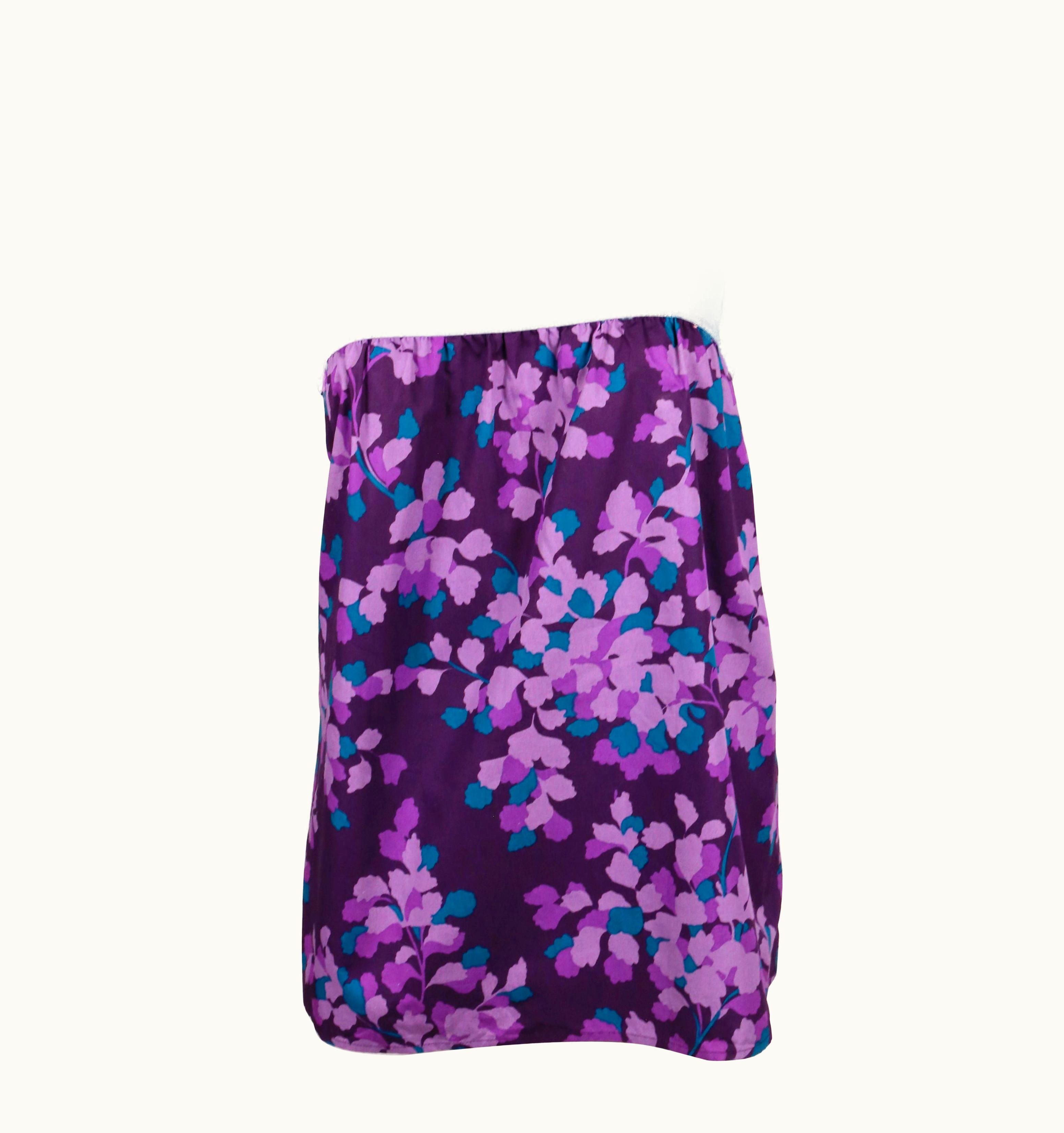 Saint Laurent 1980' Yves Saint Laurent Rive Gauche Cotton Floral Printed Top