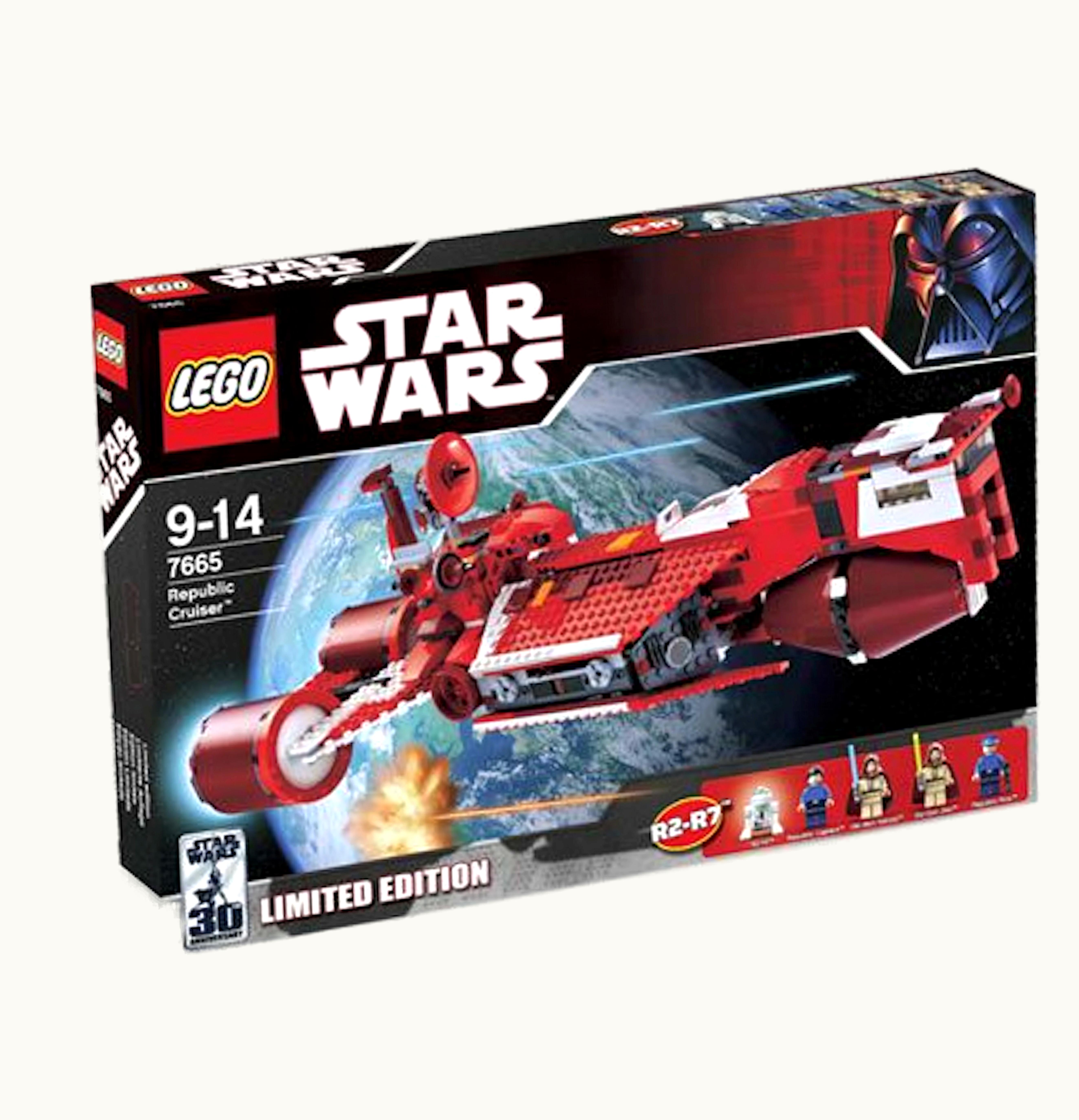 LEGO LEGO Star Wars Republic Cruiser Limited Edition with R2 R7 Set 7665 Red