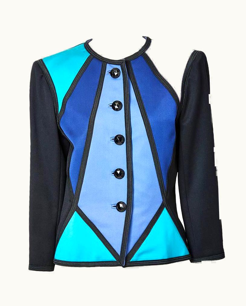 Saint Laurent Yves Saint Laurent Color Block Dinner Jacket