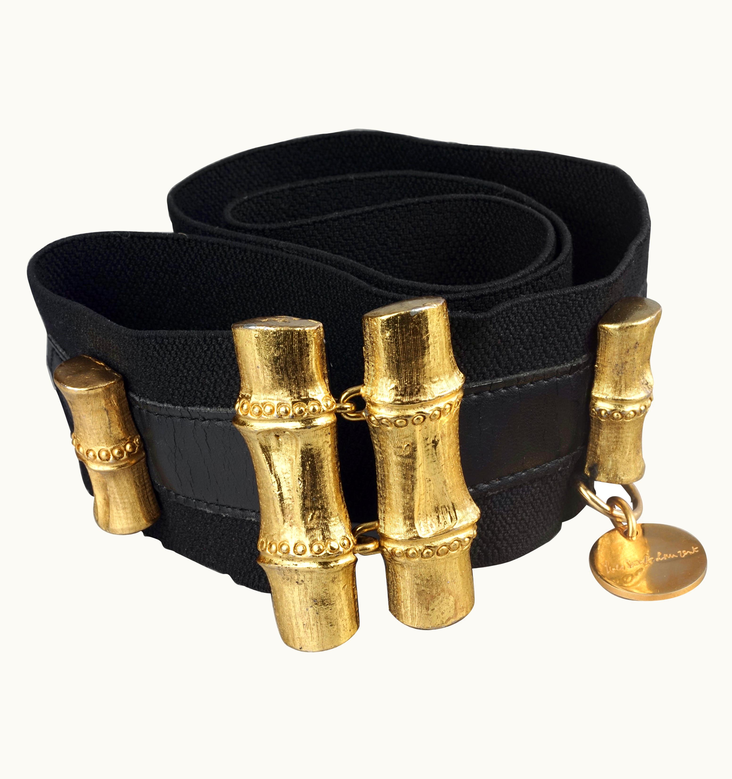 Saint Laurent Vintage Yves Saint Laurent YSL Bamboo Elastic Belt