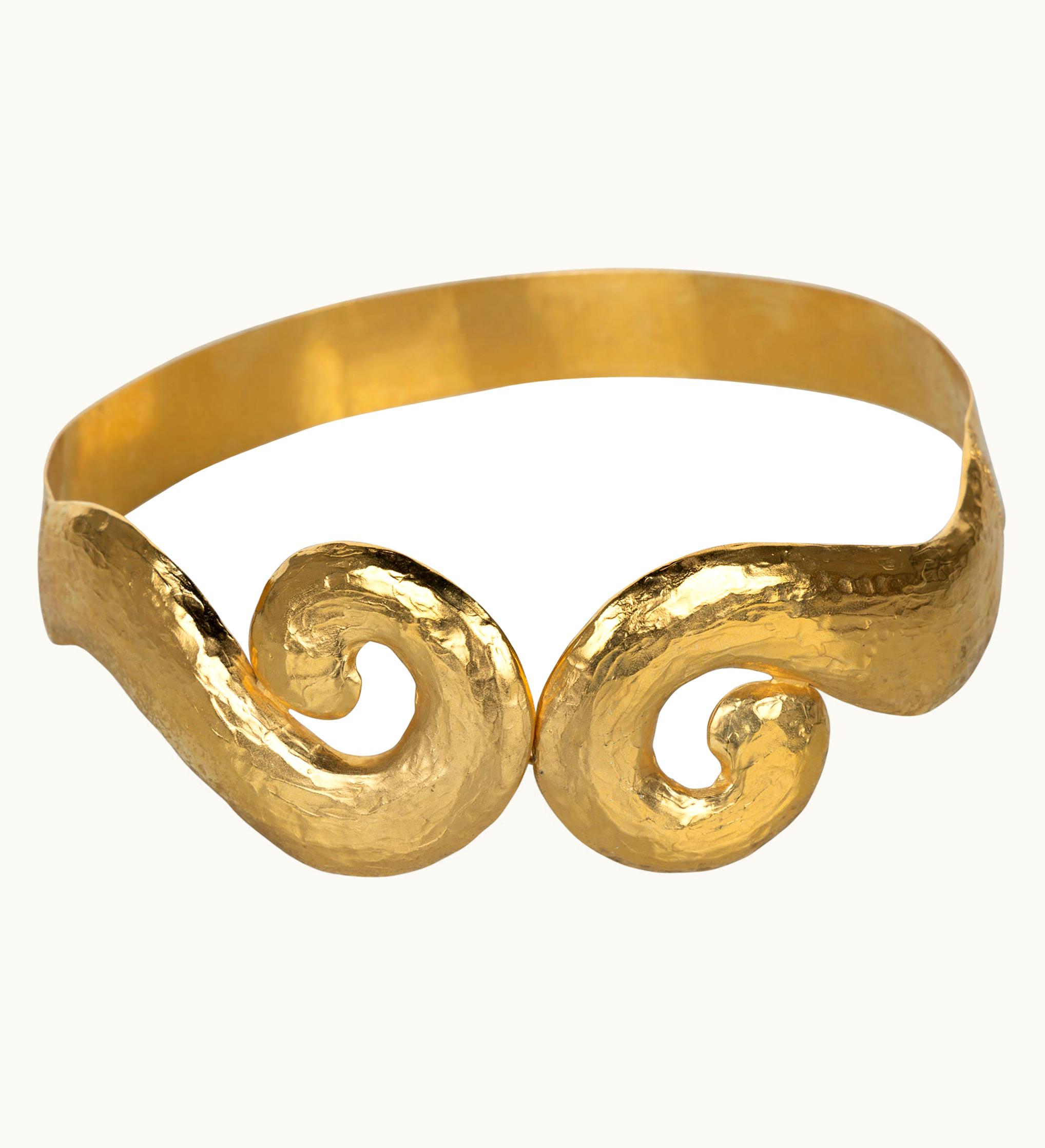 Saint Laurent Yves Saint Laurent Gold Metal Belt YSL 1989