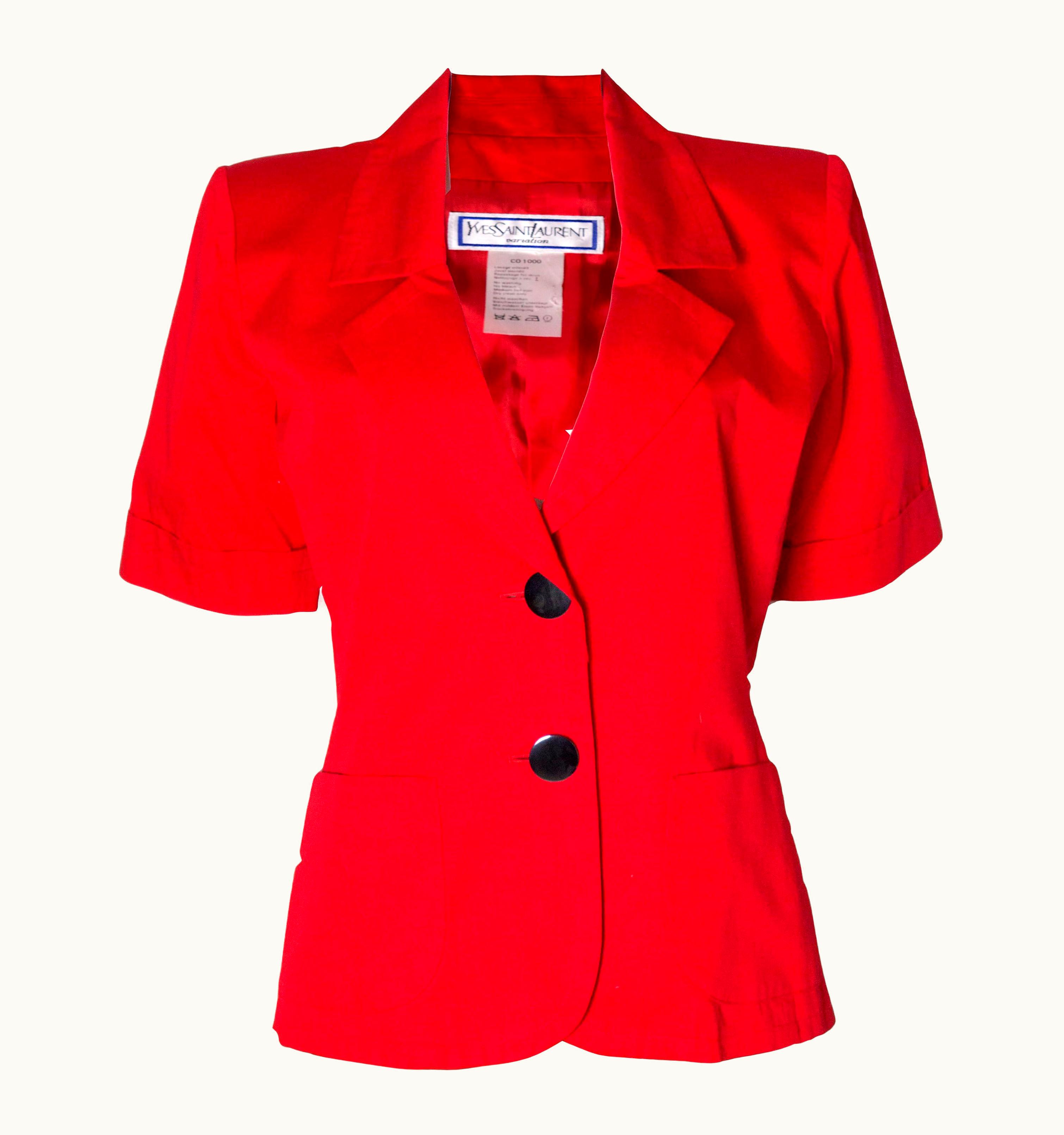 Saint Laurent Vintage Yves Saint Laurent Red Jacket