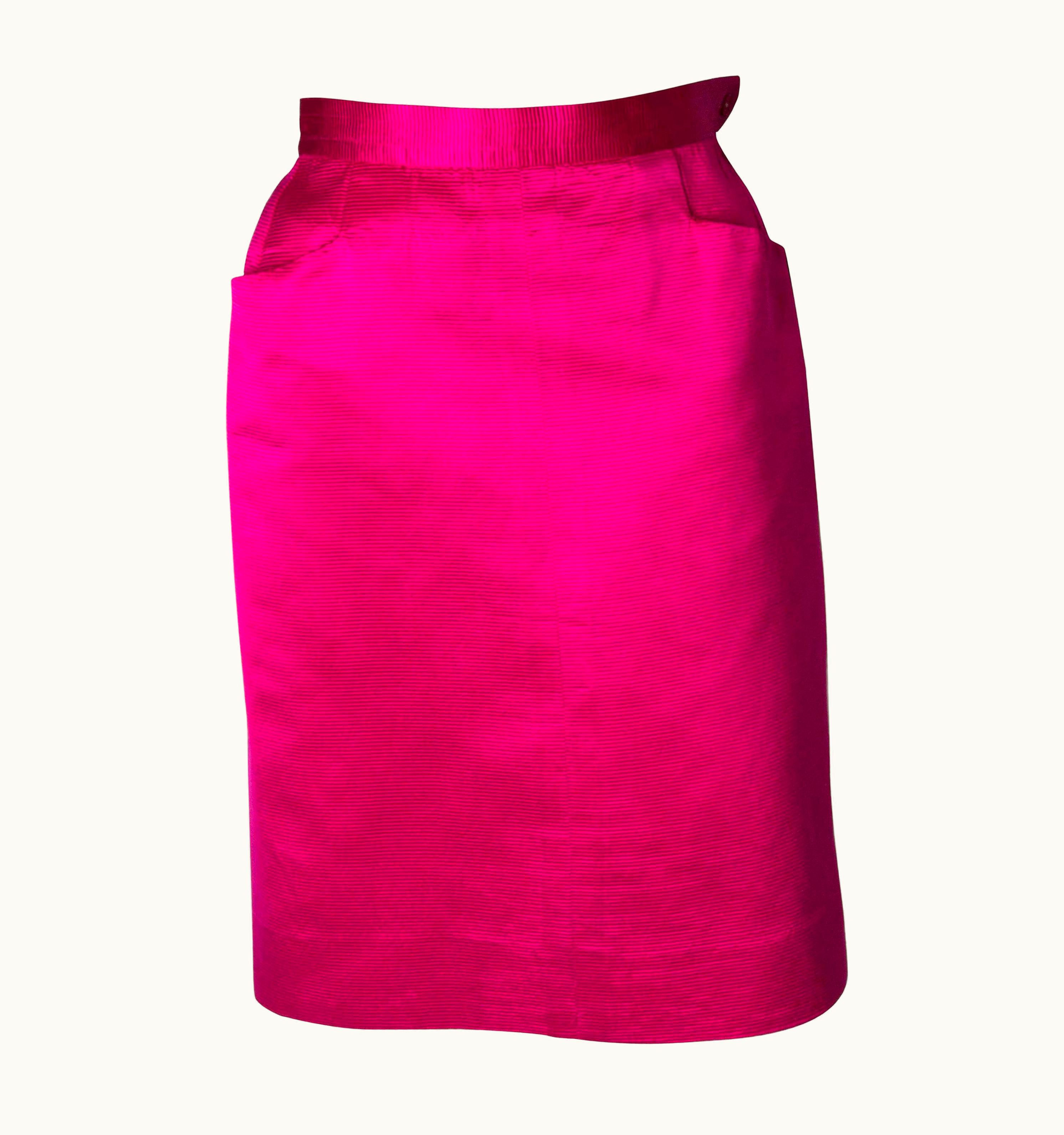 Saint Laurent Vintage Yves Saint Laurent Pink Skirt