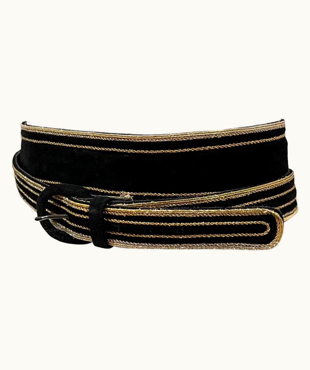 Saint Laurent Vintage Yves Saint Laurent Gold Wrap Around Belt