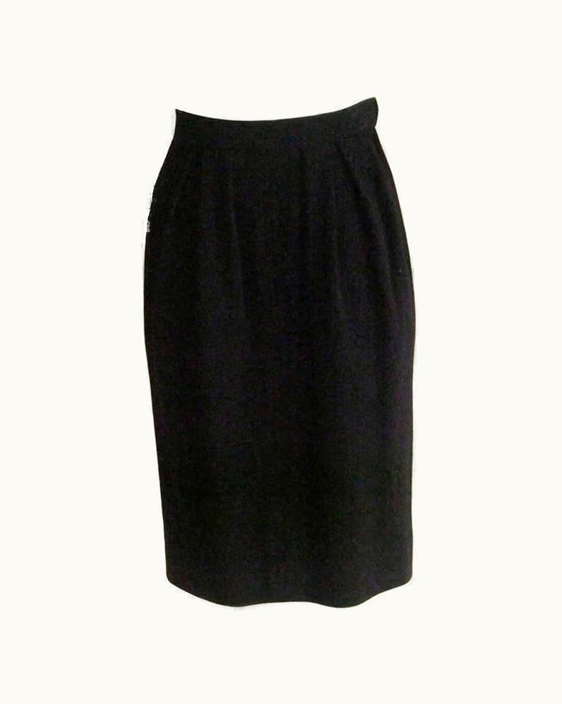 Saint Laurent 1980s Yves Saint Laurent Rg Wool Skirt