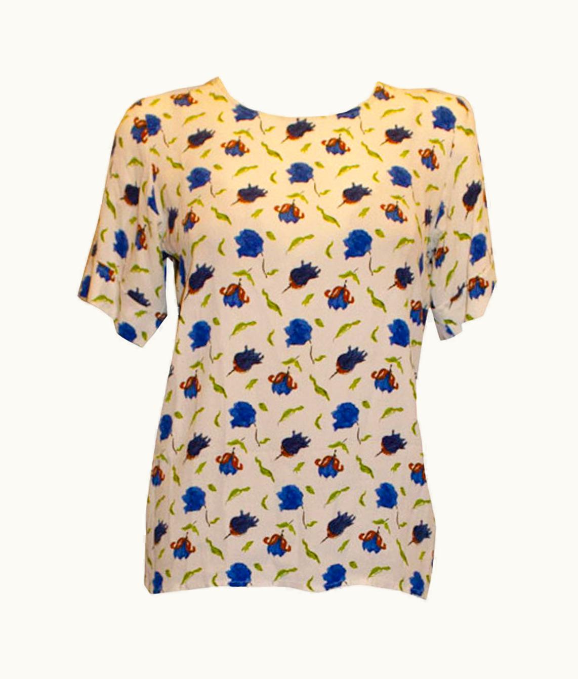 Saint Laurent Vintage Yves Saint Laurent, Rive Gauche Floral Top