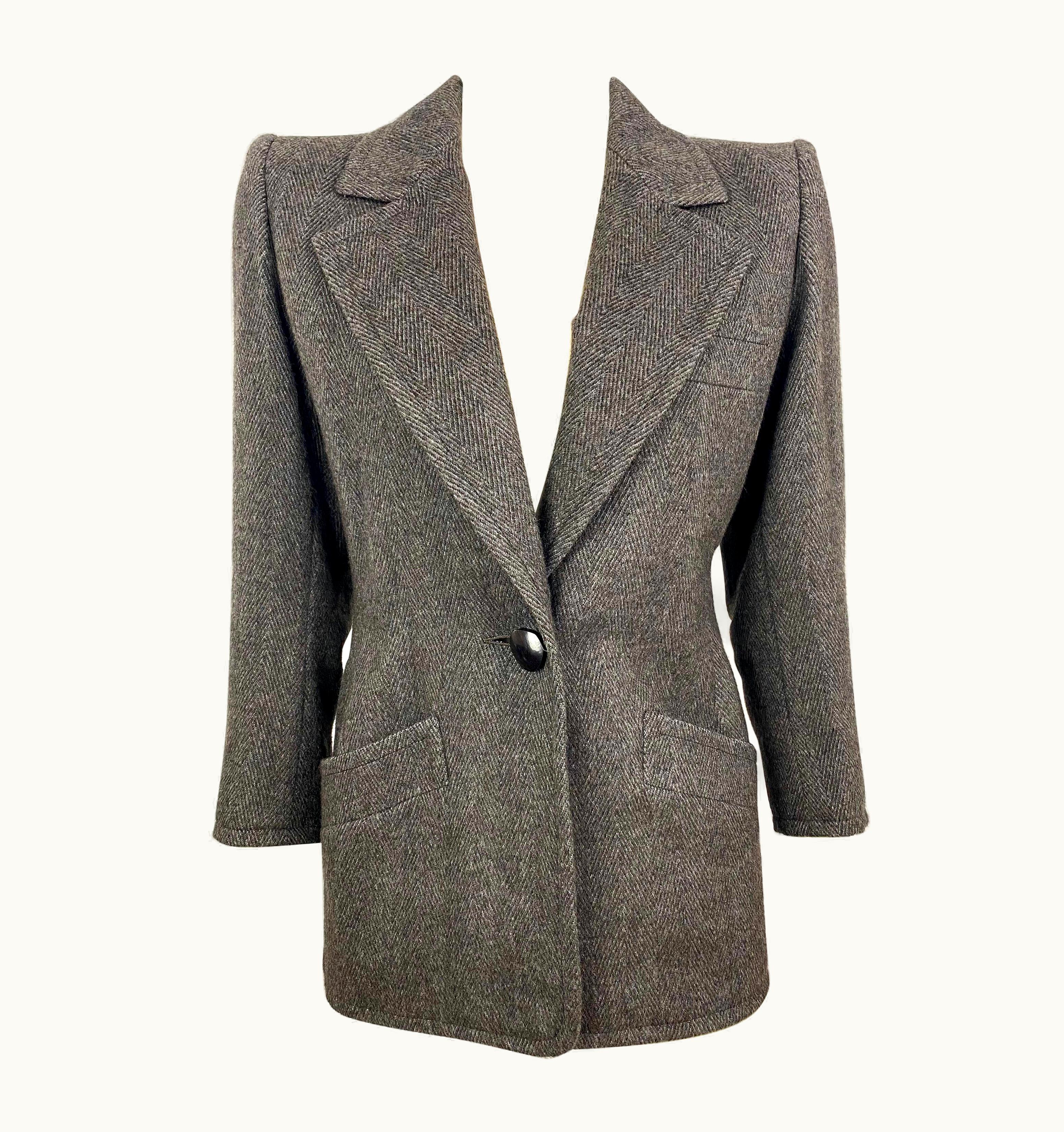 Saint Laurent Vintage Yves Saint Laurent Haute Couture Wool Jacket