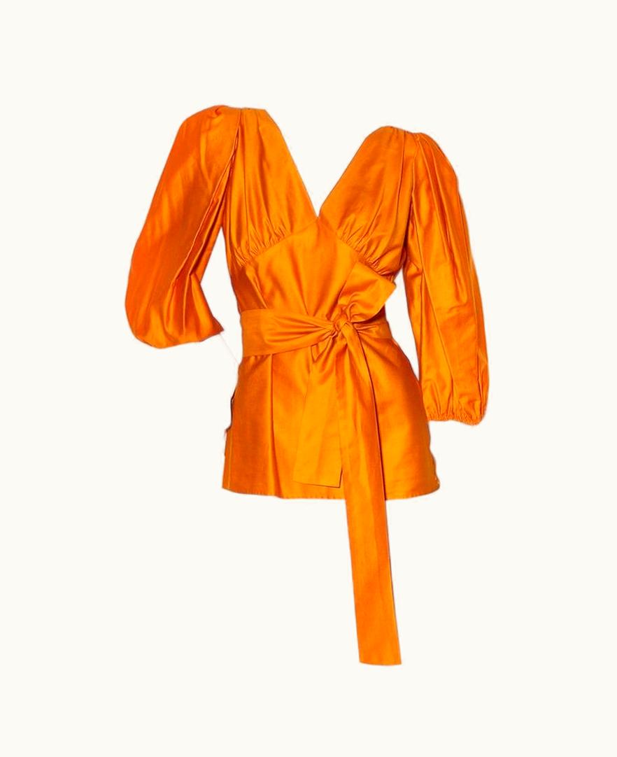 Saint Laurent Yves Saint Laurent Rive Gauche Bohemian Blouse With Belt Circa 1980'