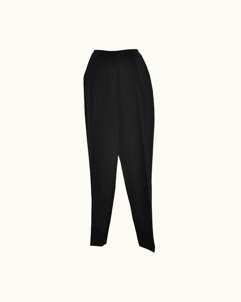 Saint Laurent Yves Saint Laurent Signature Black Spring Wool Trousers