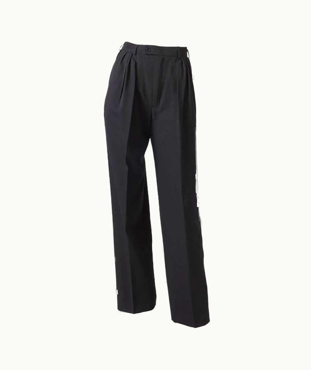 Saint Laurent Yves Saint Laurent Gaberdine Tuxedo Trouser With Sequined Stripe