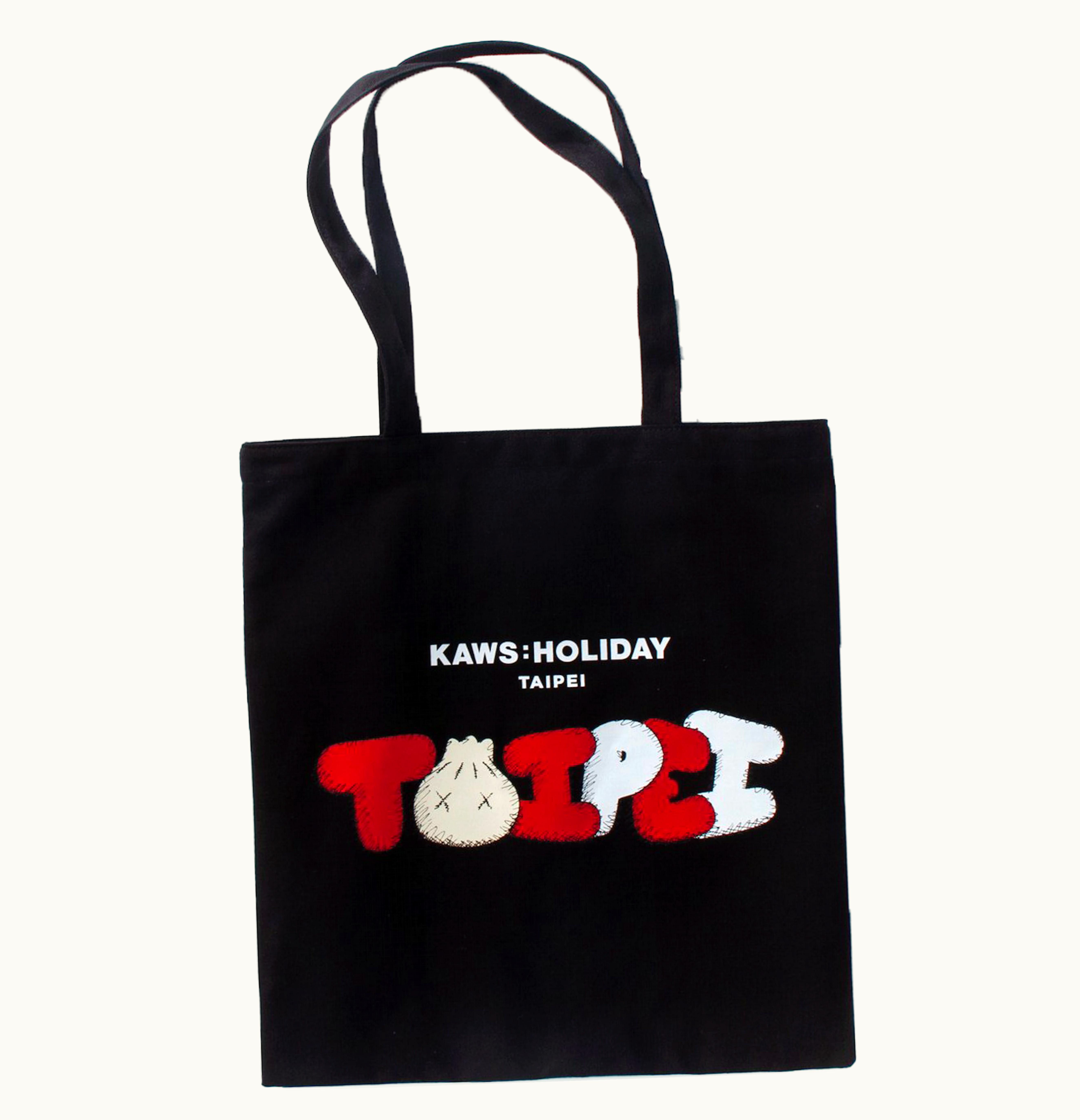 KAWS Kaws Holiday Limited Taipei Tote Bag Black Red