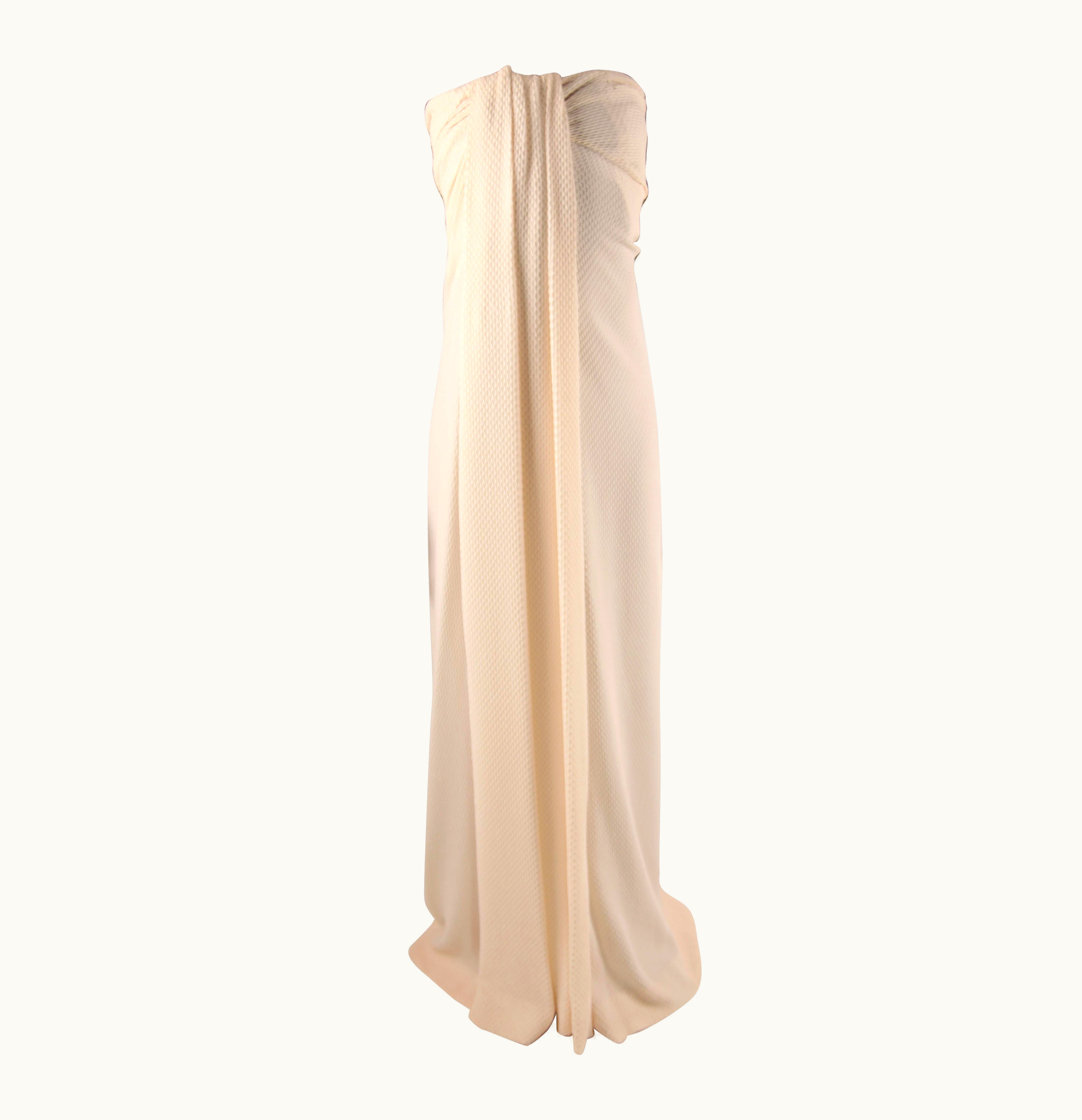 Saint Laurent Yves Saint Laurent Grecian Style Strapless Silk Cocktail Dress, Circa 1980s