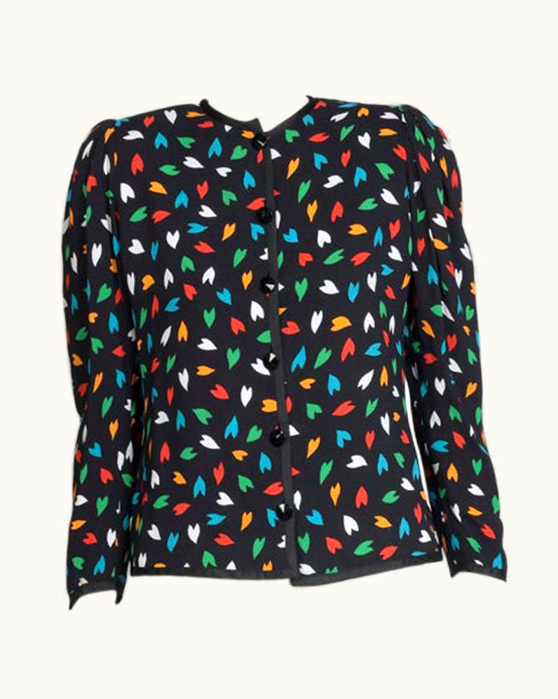 Saint Laurent Yves Saint Laurent Patterned Shirt Jacket, Fall-Winter 1983