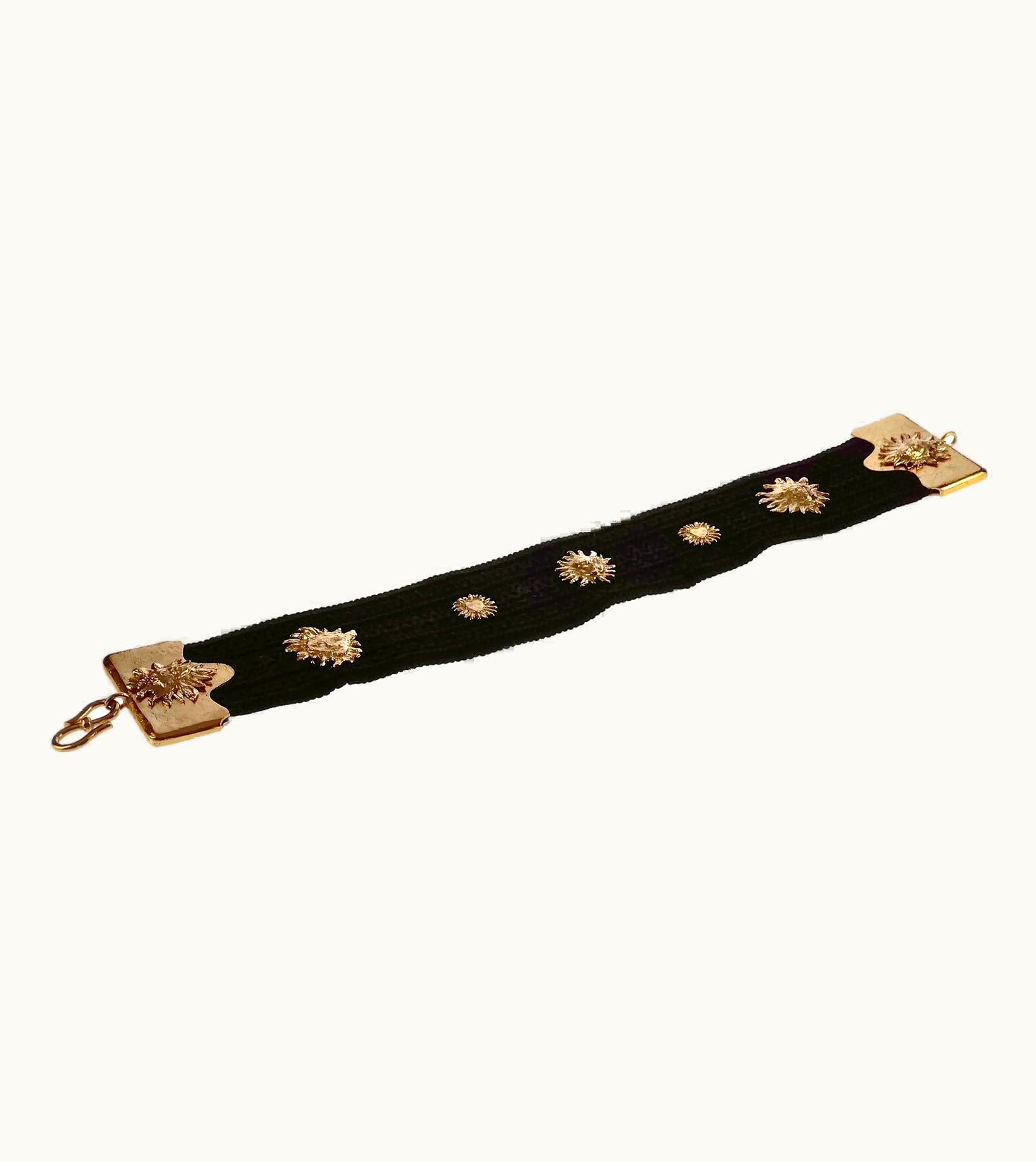 Saint Laurent Vintage Yves Saint Laurent YSL By Robert Goossens Sun Face Passementerie Belt