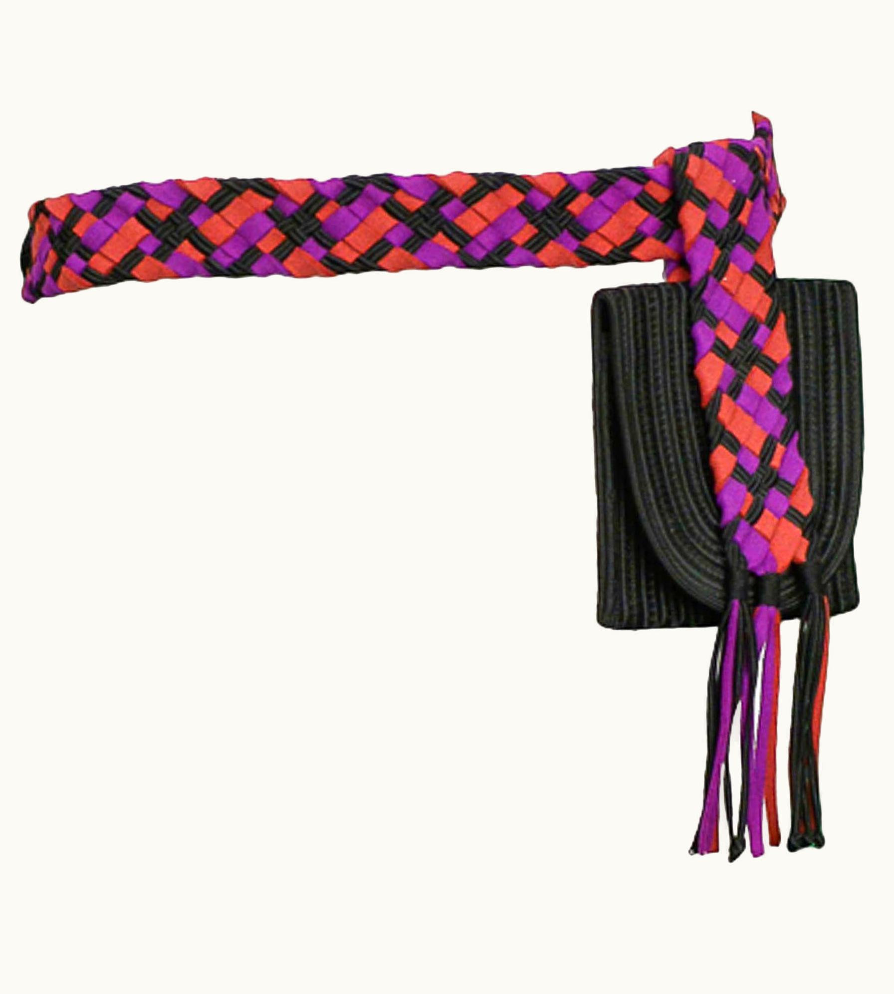 Saint Laurent Vintage Yves Saint Laurent 1980' Multicolor Woven Waist Belt Bag
