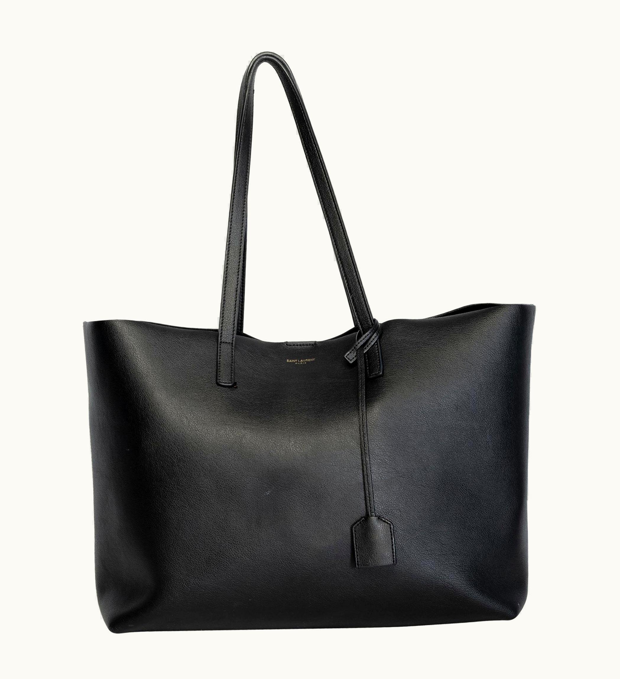 Saint Laurent Saint Laurent Shopping Black Leather Tote