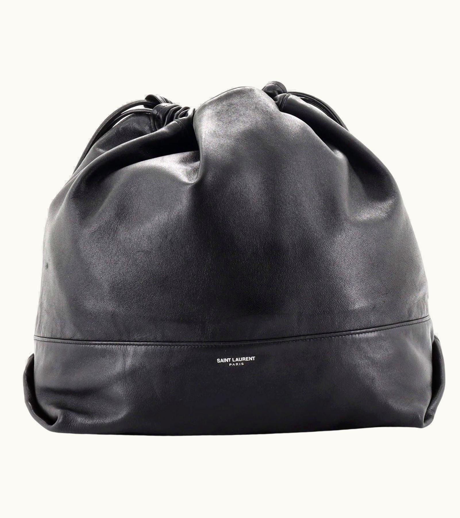 Saint Laurent Saint Laurent Drawstring Backpack Leather Large