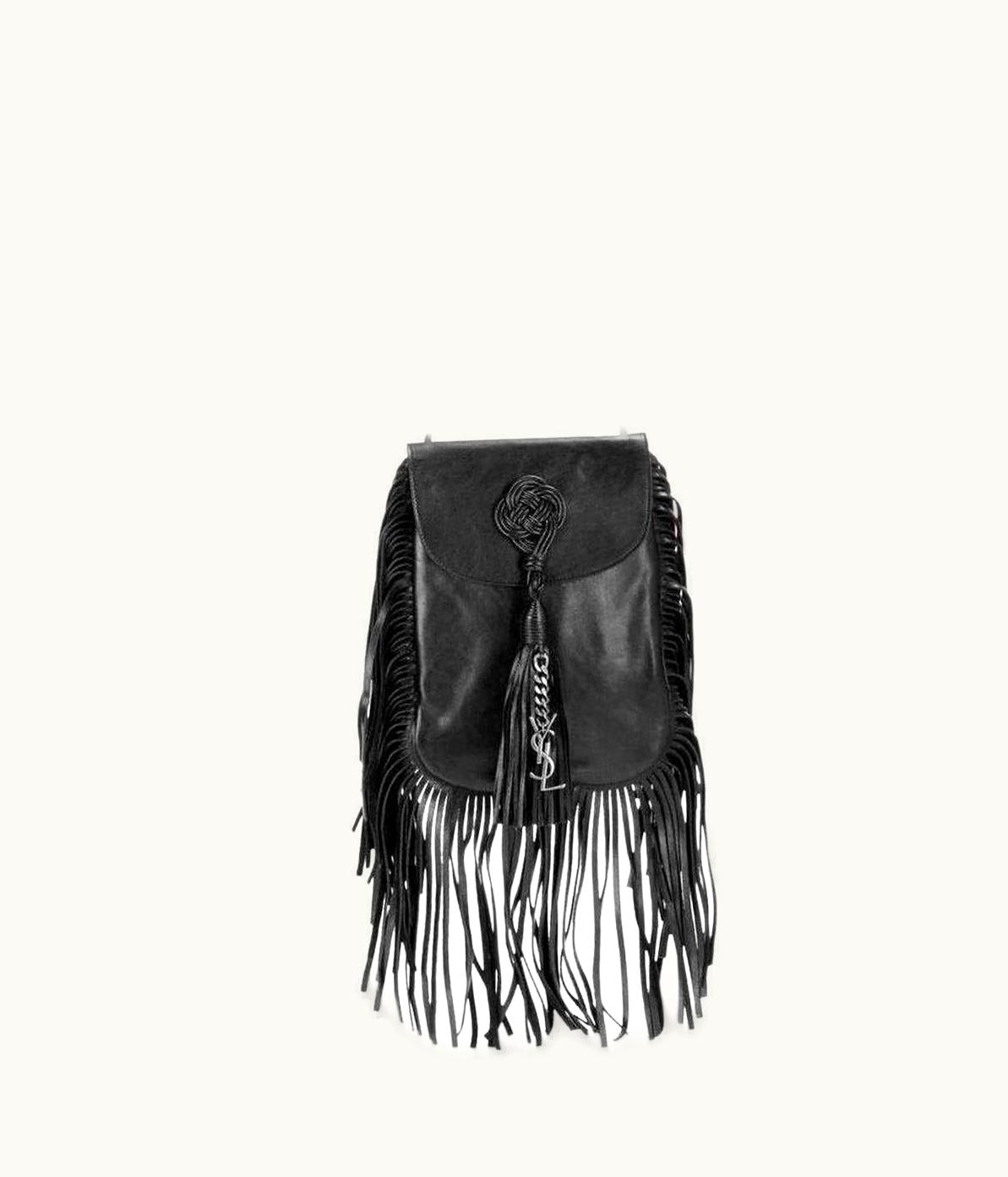 Saint Laurent Saint Laurent Anita Fringe Leather Crossbody Bag