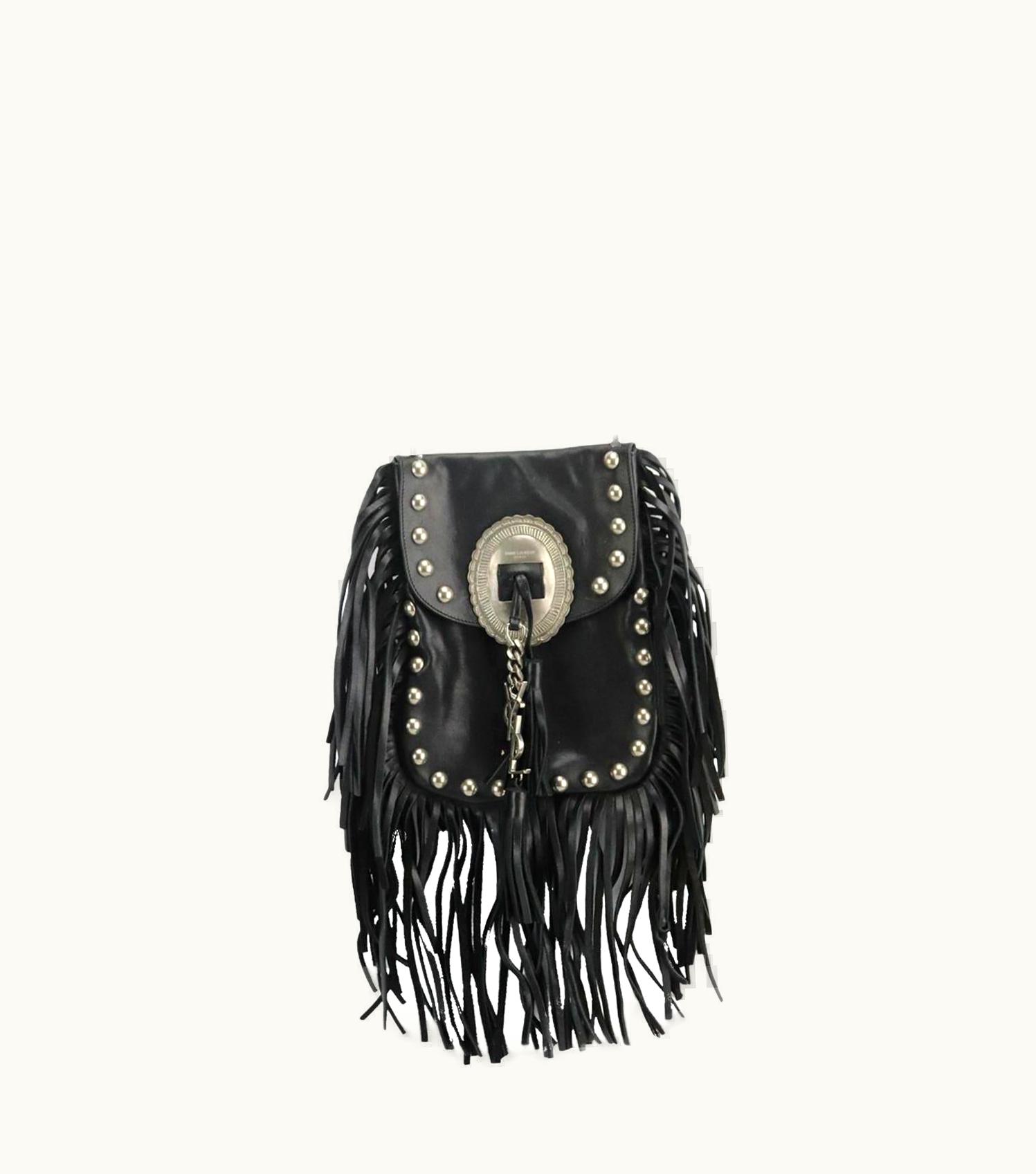 Saint Laurent Saint Laurent Anita Fringed Leather Shoulder Bag