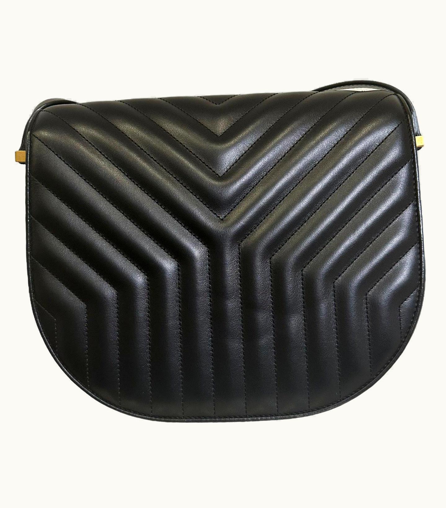 Saint Laurent Saint Laurent Joan Black Leather Shoulder Bag