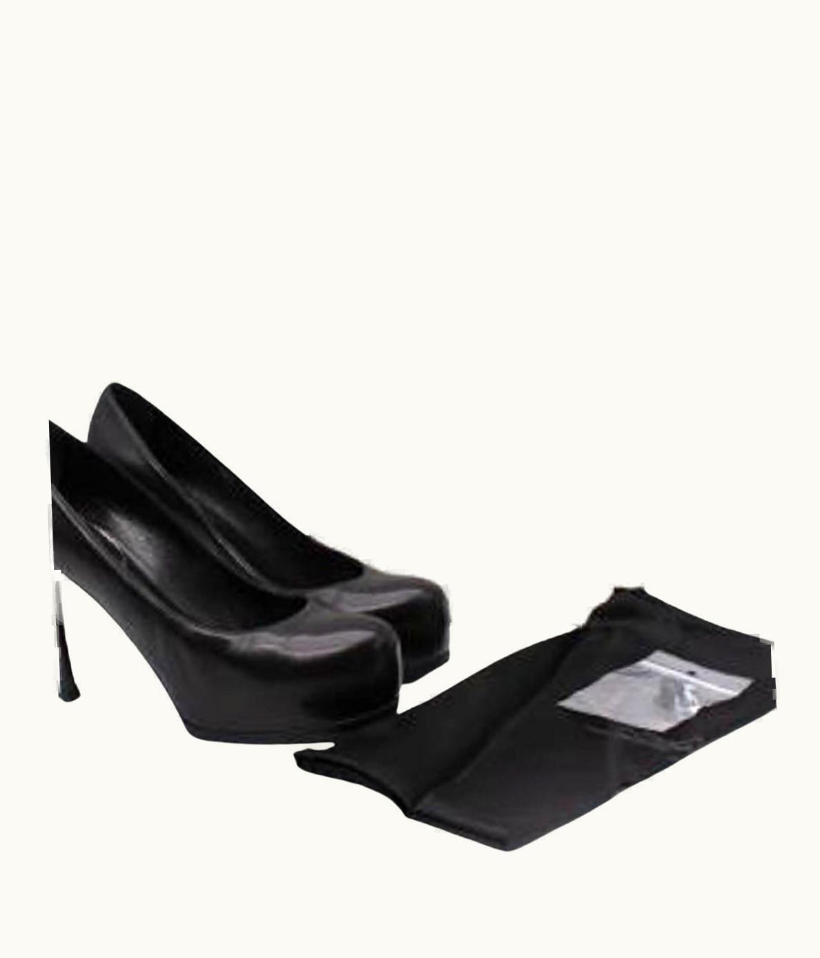 Saint Laurent Saint Laurent Tribtoo Black Leather Platform Pumps