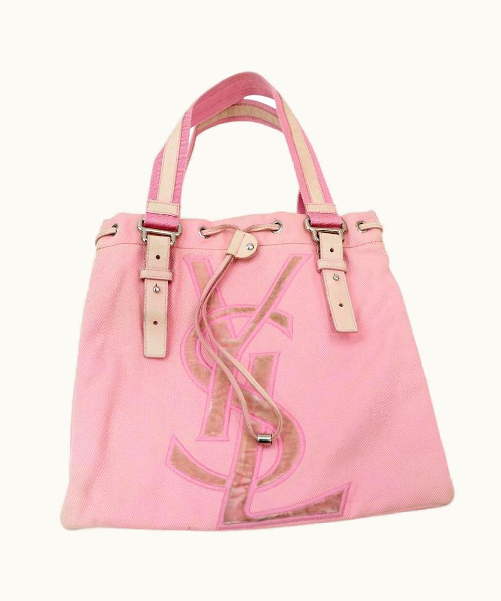 Saint Laurent Saint Laurent 872033 Pink Canvas Tote