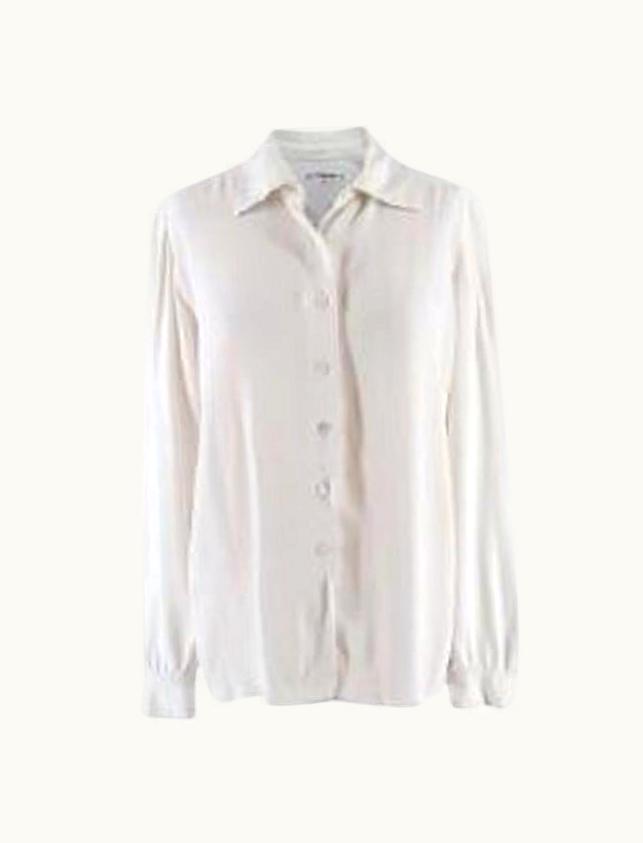 Saint Laurent Saint Laurent Rive Gauche Ivory Silk Blouse UZ0585004