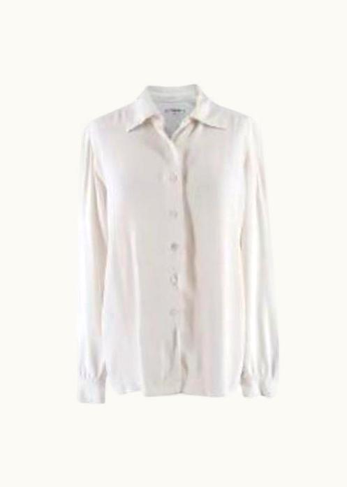Saint Laurent Saint Laurent Rive Gauche Ivory Silk Blouse UZ0585005