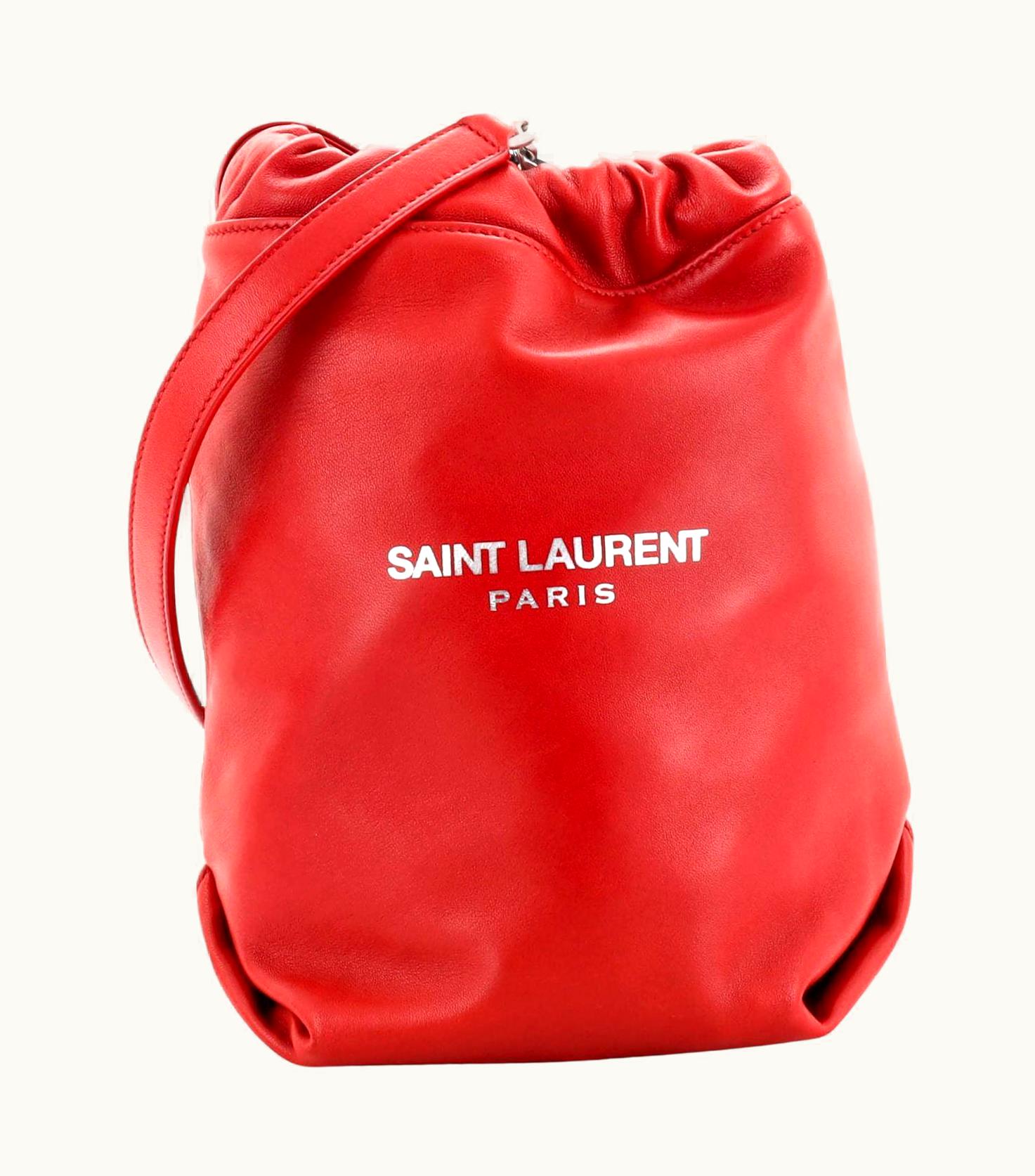 Saint Laurent Saint Laurent Teddy Bucket Bag Leather Mini UZ0585006