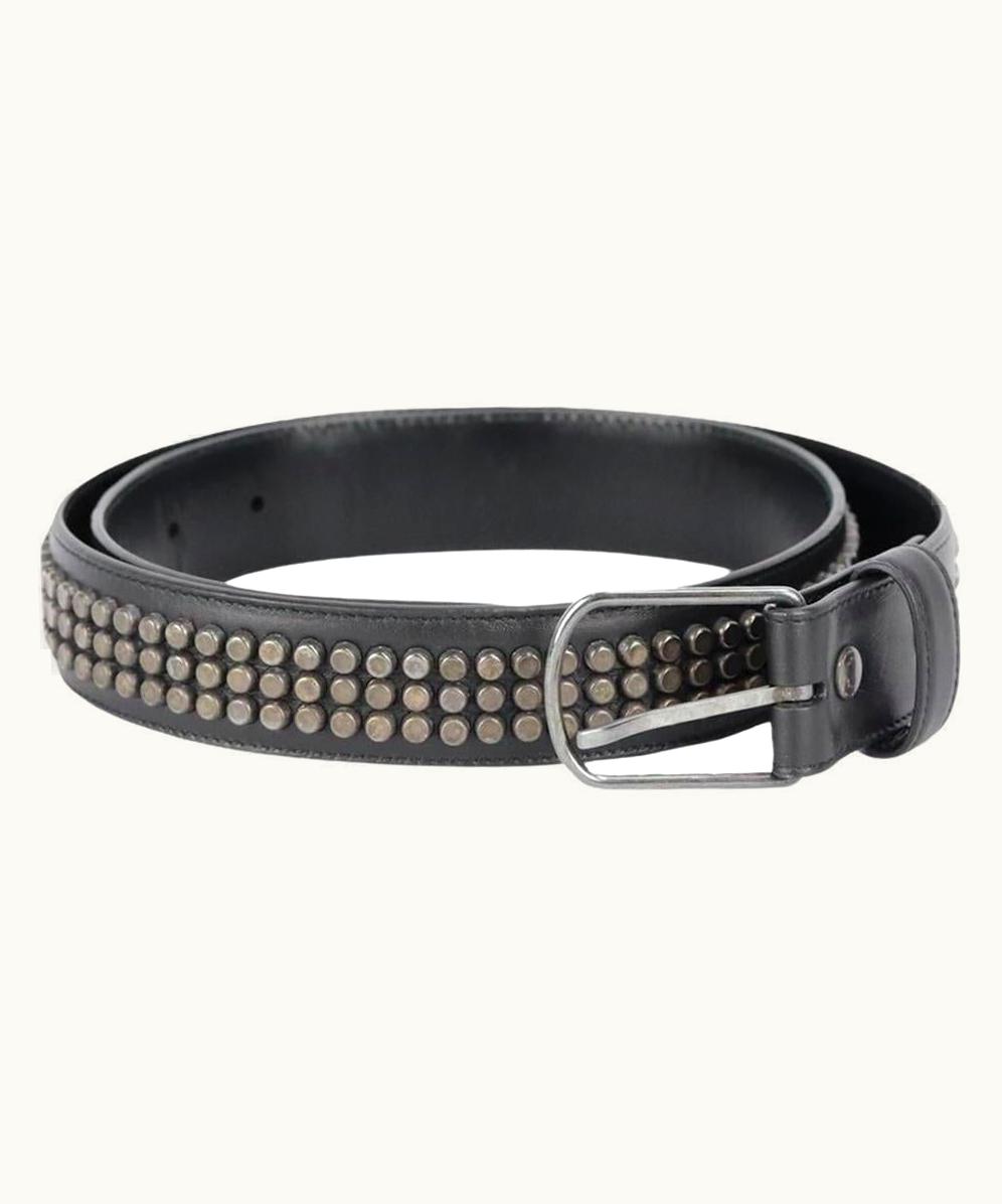 Saint Laurent Saint Laurent Studded Leather Belt 80 Cm