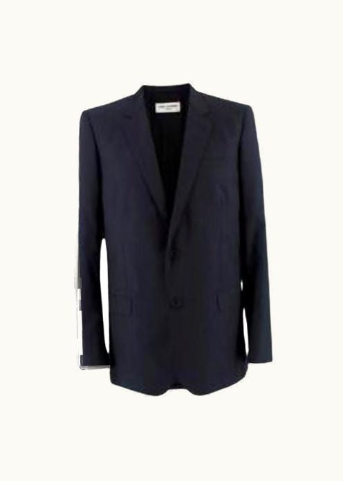 Saint Laurent Saint Laurent Navy Wool Single Breasted Blazer UZ0585048
