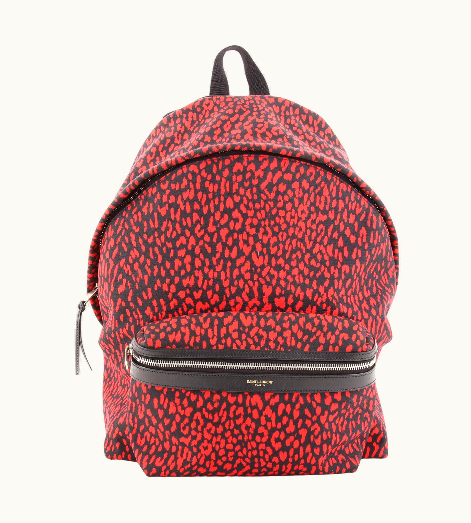 Saint Laurent Saint Laurent City Backpack Printed Cotton Medium UZ0585052