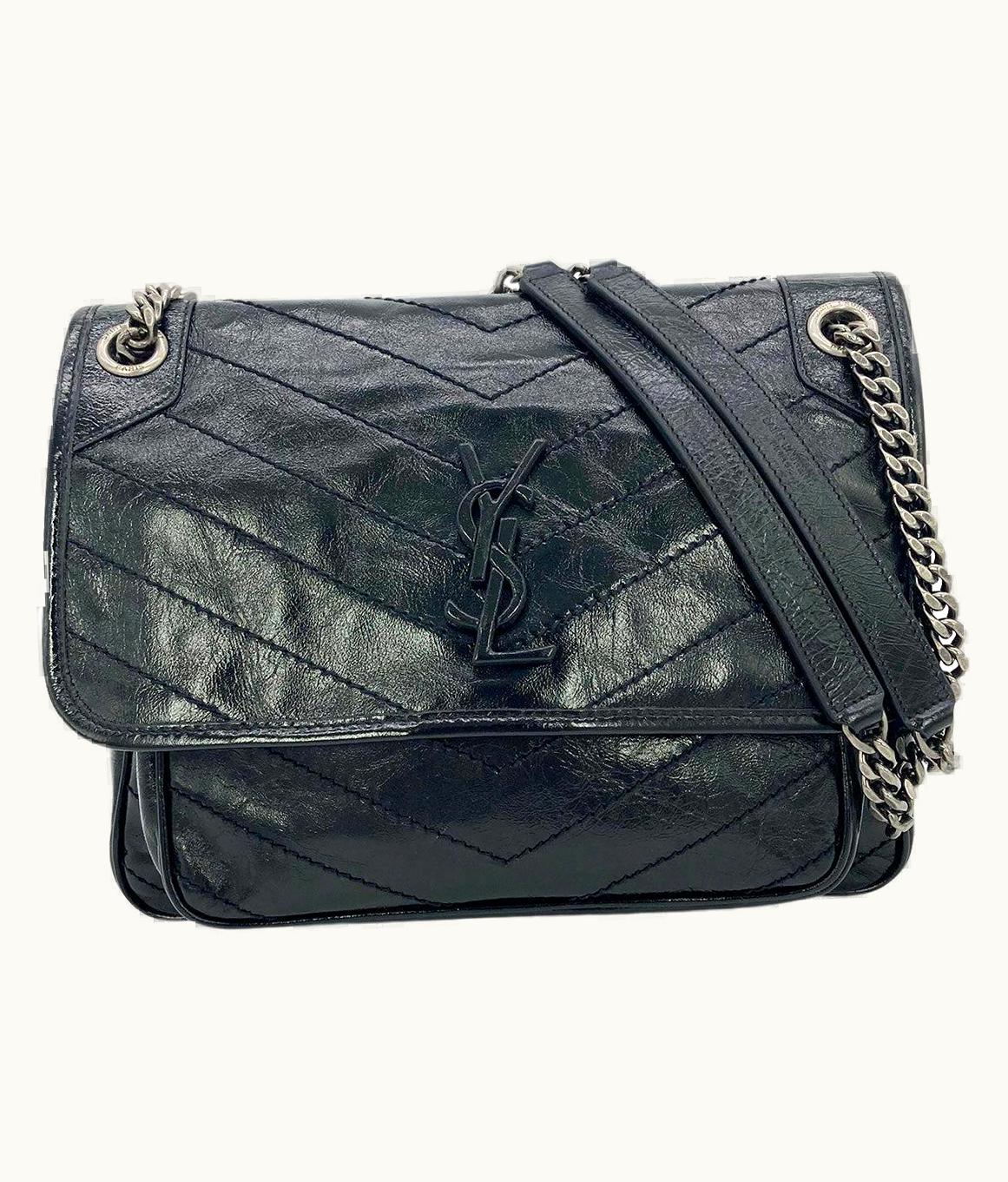 Saint Laurent YSL Saint Laurent Niki Leather Crossbody Bag Large