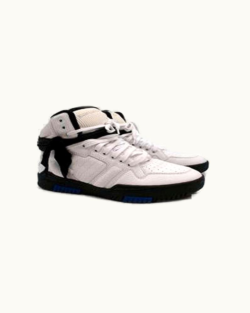 Saint Laurent White, Blue & Black Leather High Tops UZ0585100