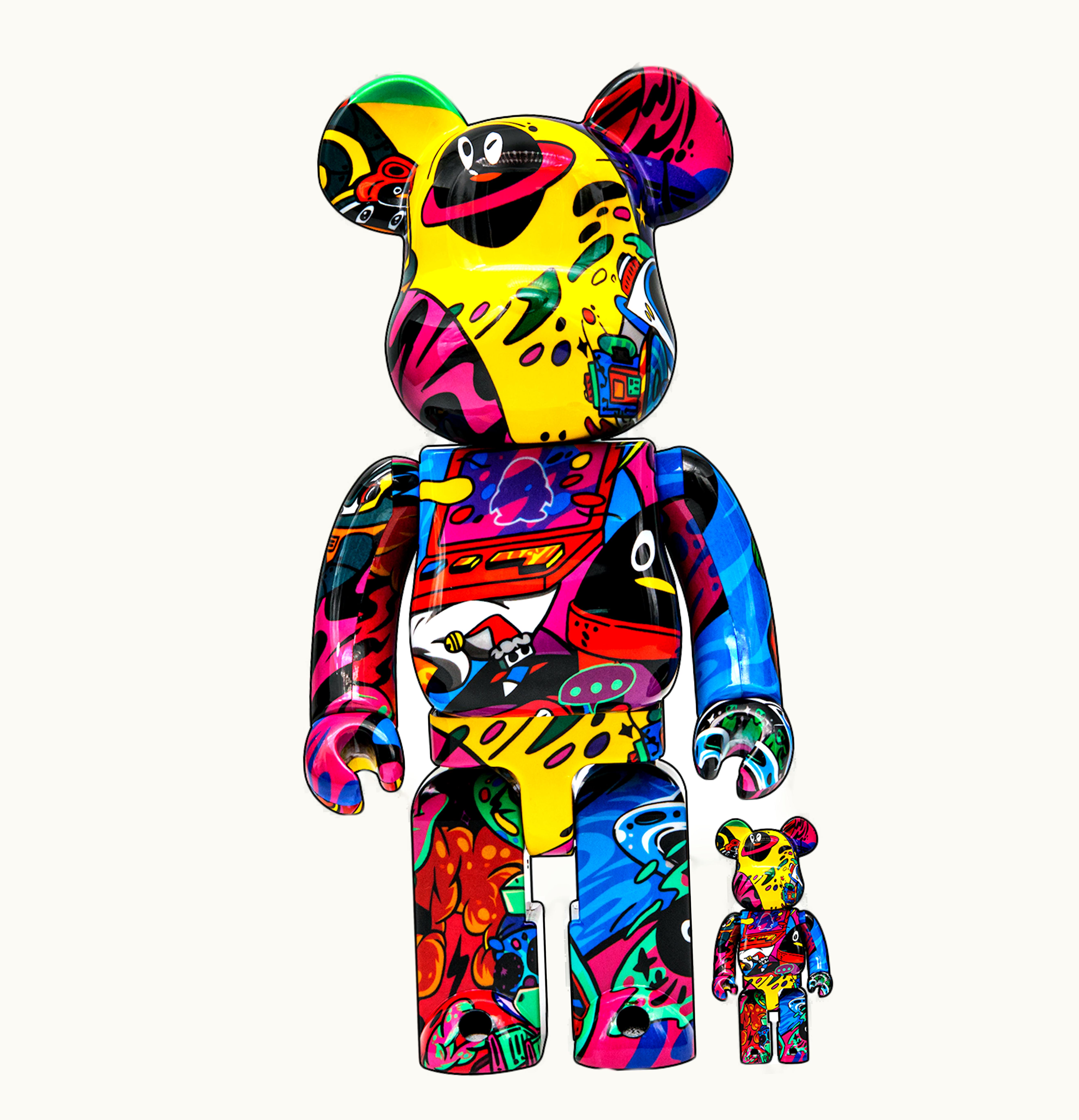 Bearbrick Bearbrick QQ 21st Anniversary Limited Edition Cool Lab 100 400 Set