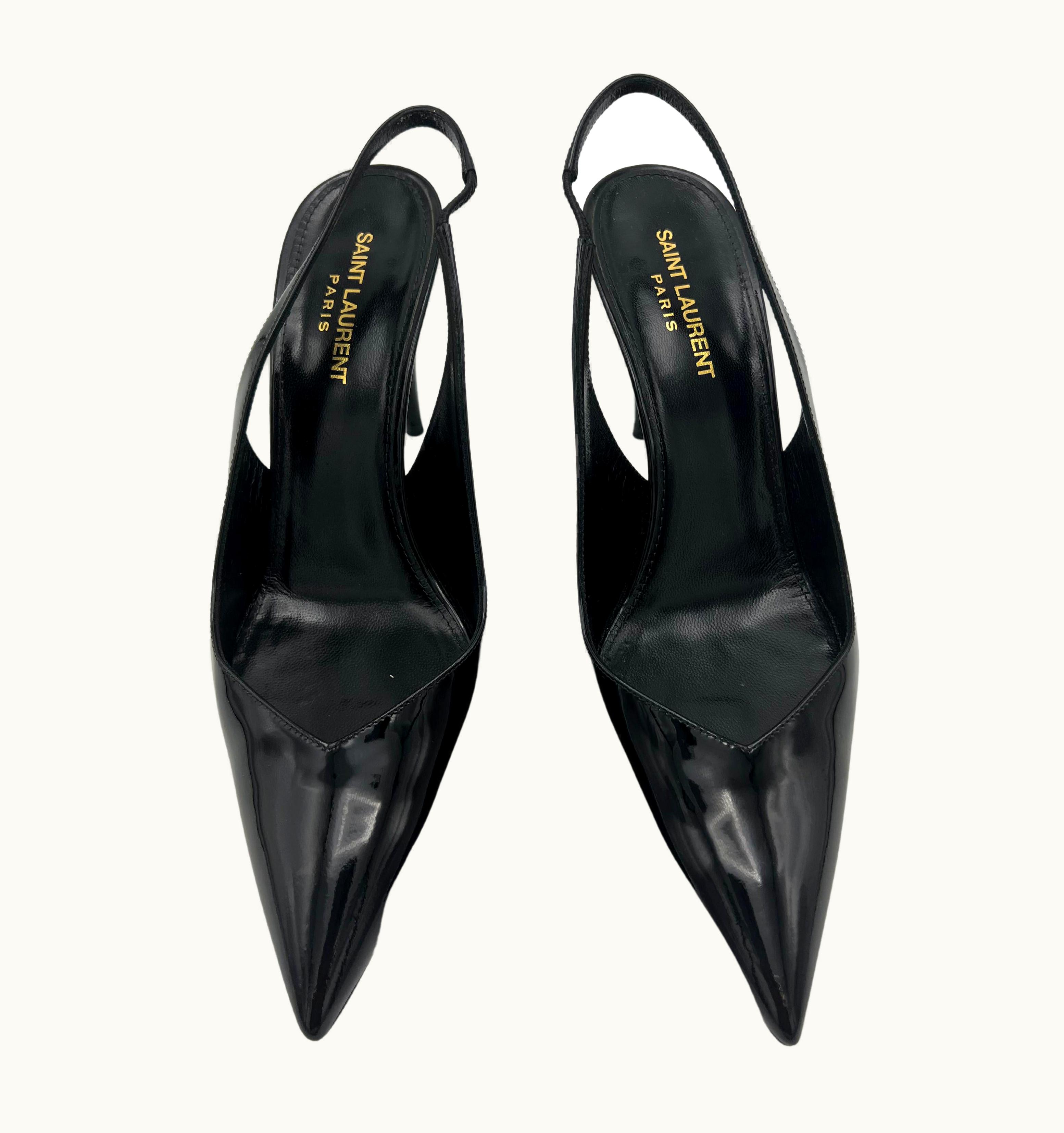 Saint Laurent Kiki Black Patent Pumps