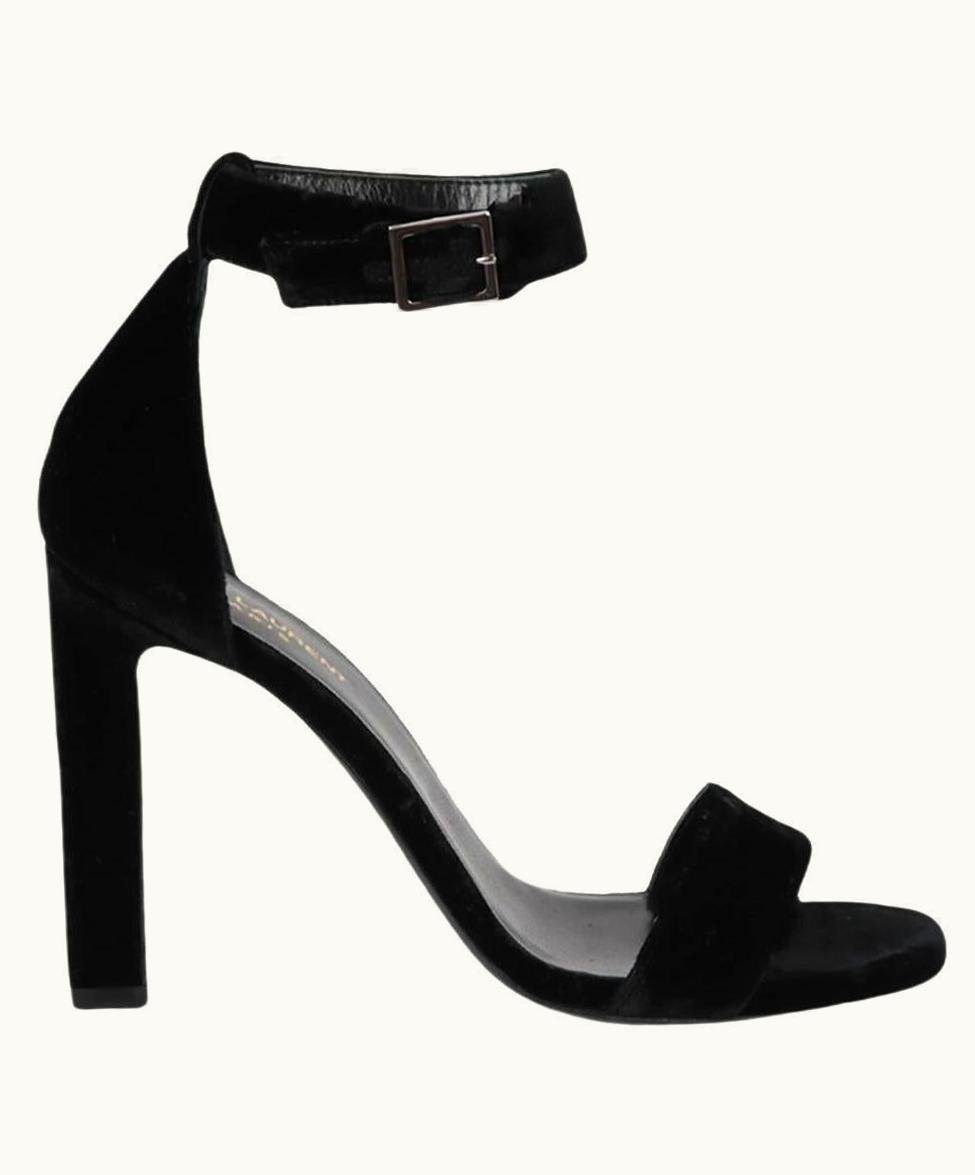 Saint Laurent Velvet Sandals Eu 38 Us